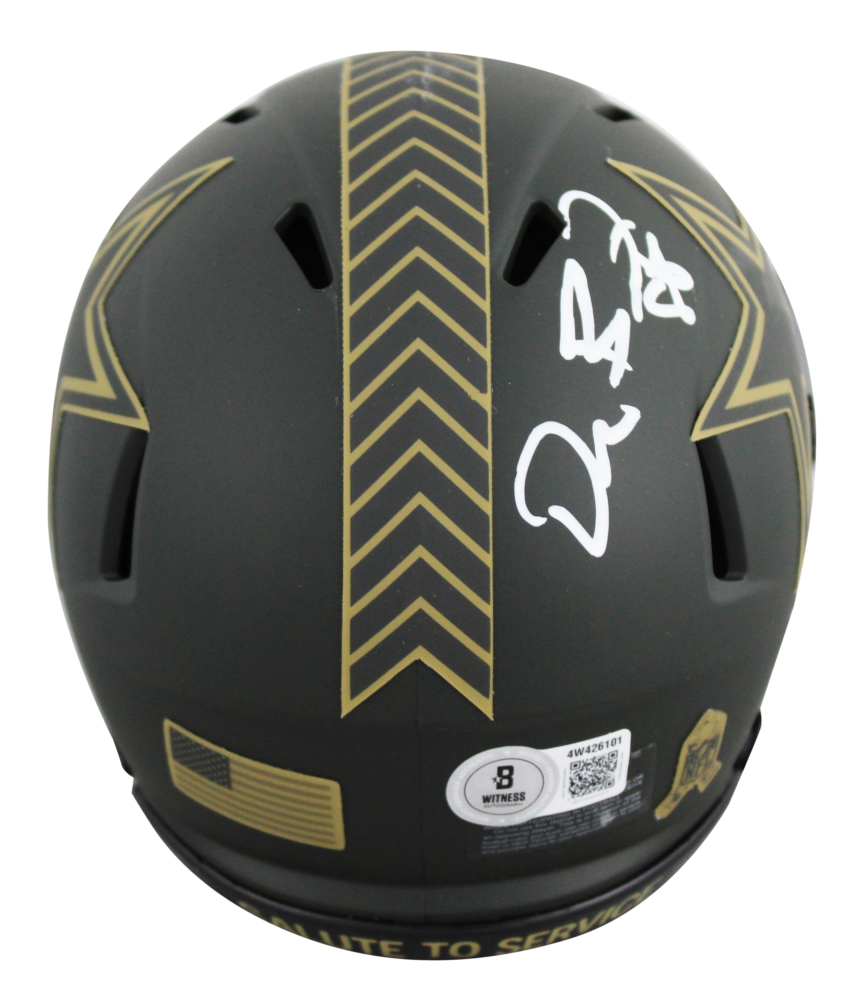 Cowboys Dez Bryant Signed STS IV Speed Mini Helmet W/ Case BAS Witnessed