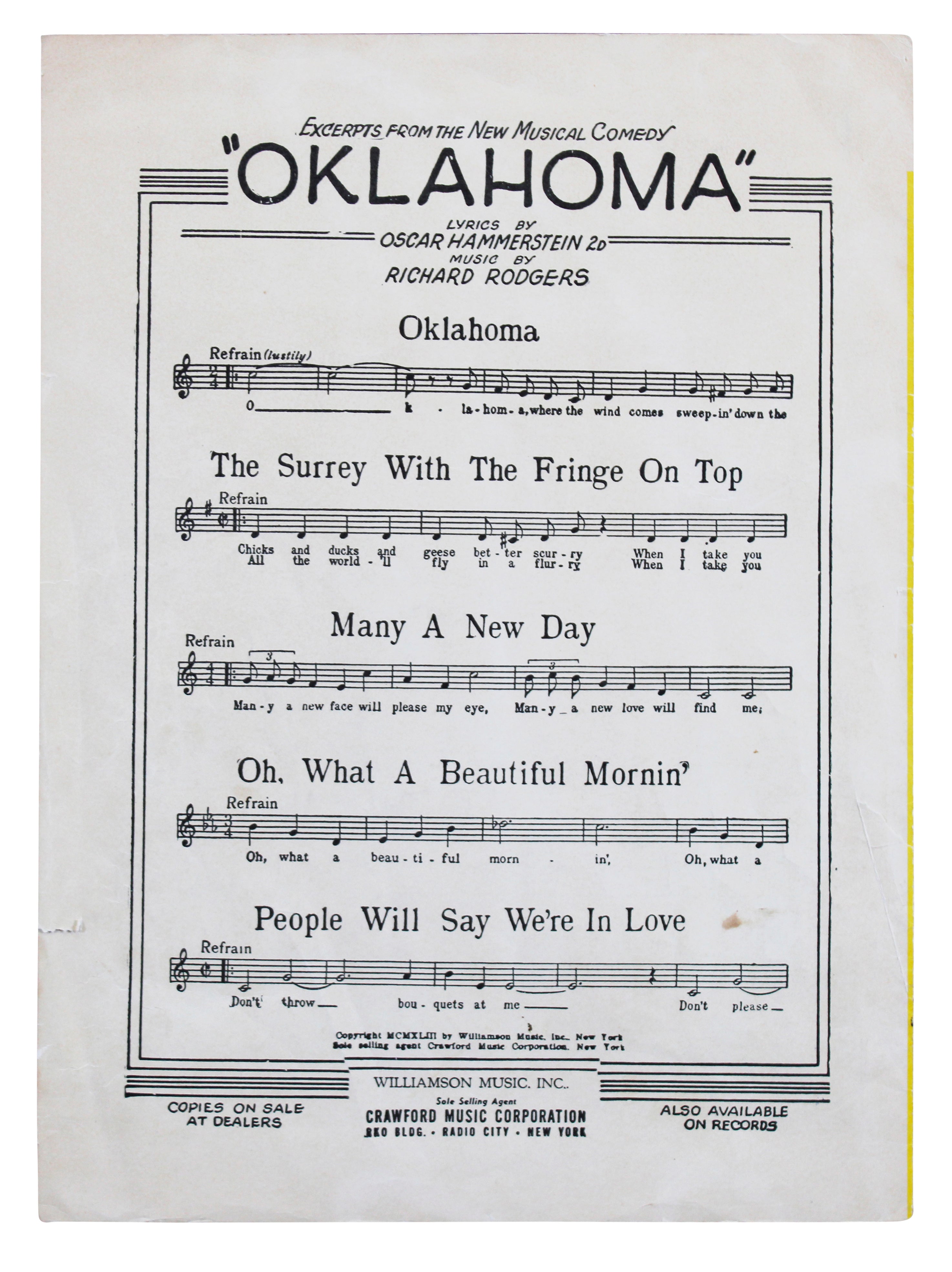 Fred Astaire Authentic Signed 9x12 Three Little Words Music Program BAS #BT57798