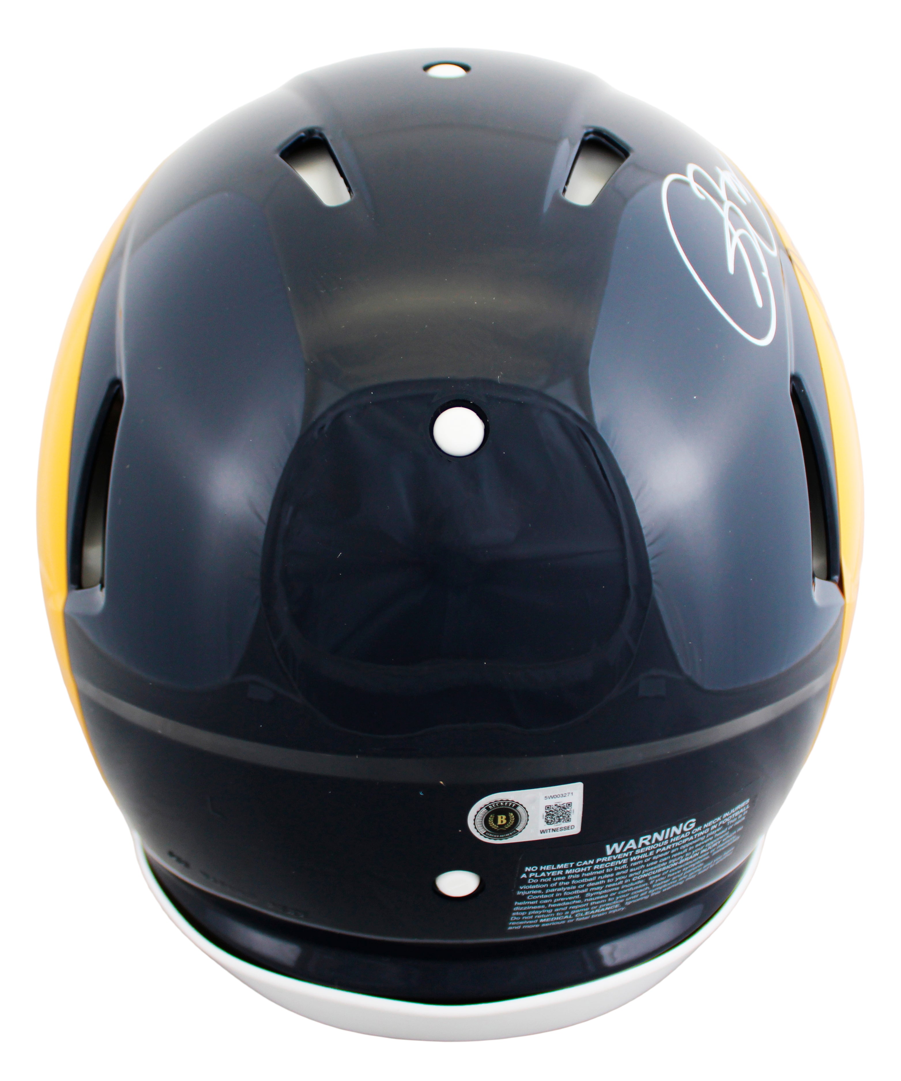 Rams (4) Bruce, Warner +2 Signed 81-99 TB F/S Speed Proline Helmet W/ Case BAS W