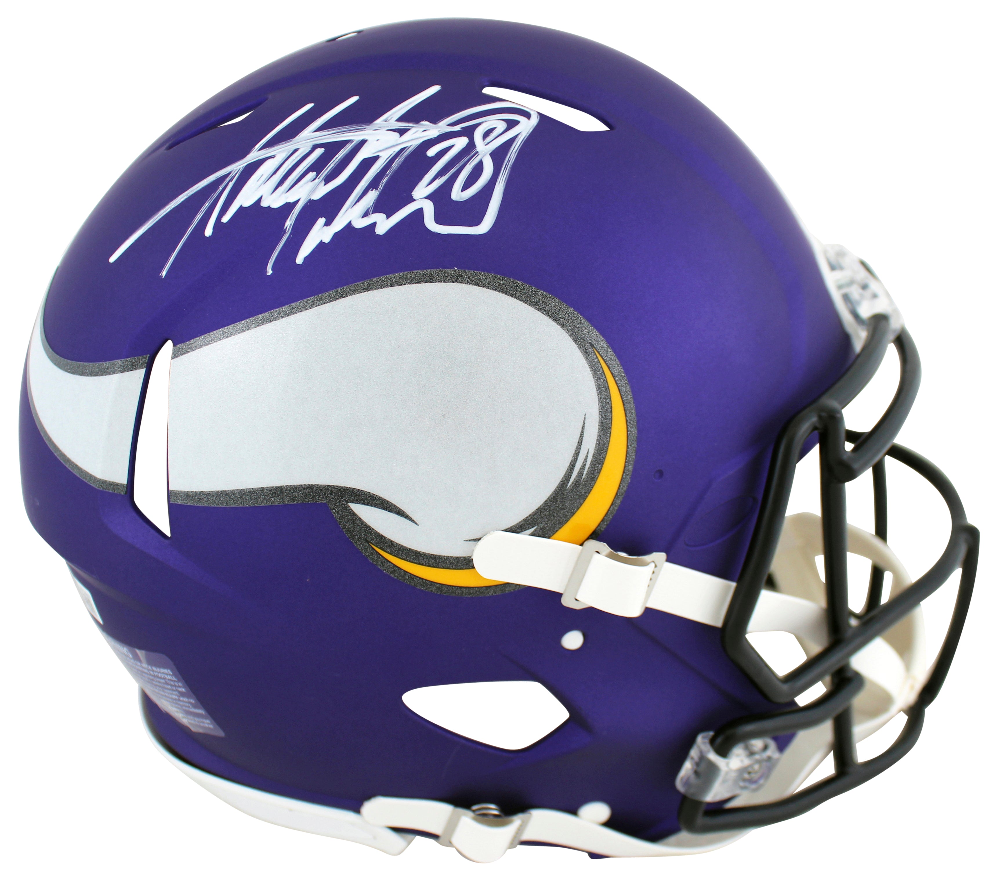 Vikings Adrian Peterson Signed Full Size Speed Proline Helmet W/ Case BAS Wit