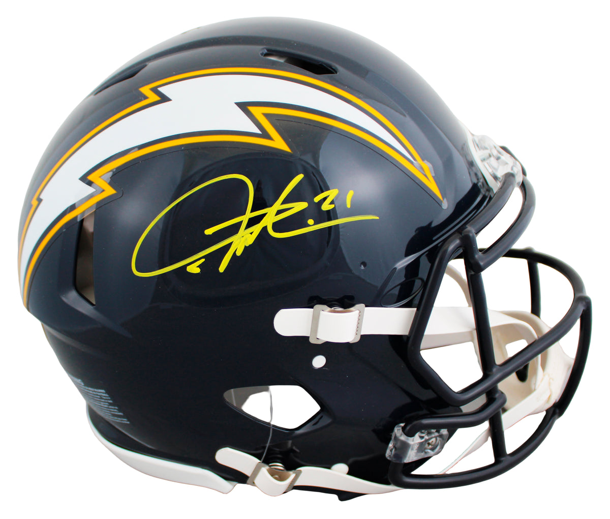 LaDainian Tomlinson Signed 1988-06 TB F/S Speed Proline Helmet W/ Case BAS Wit