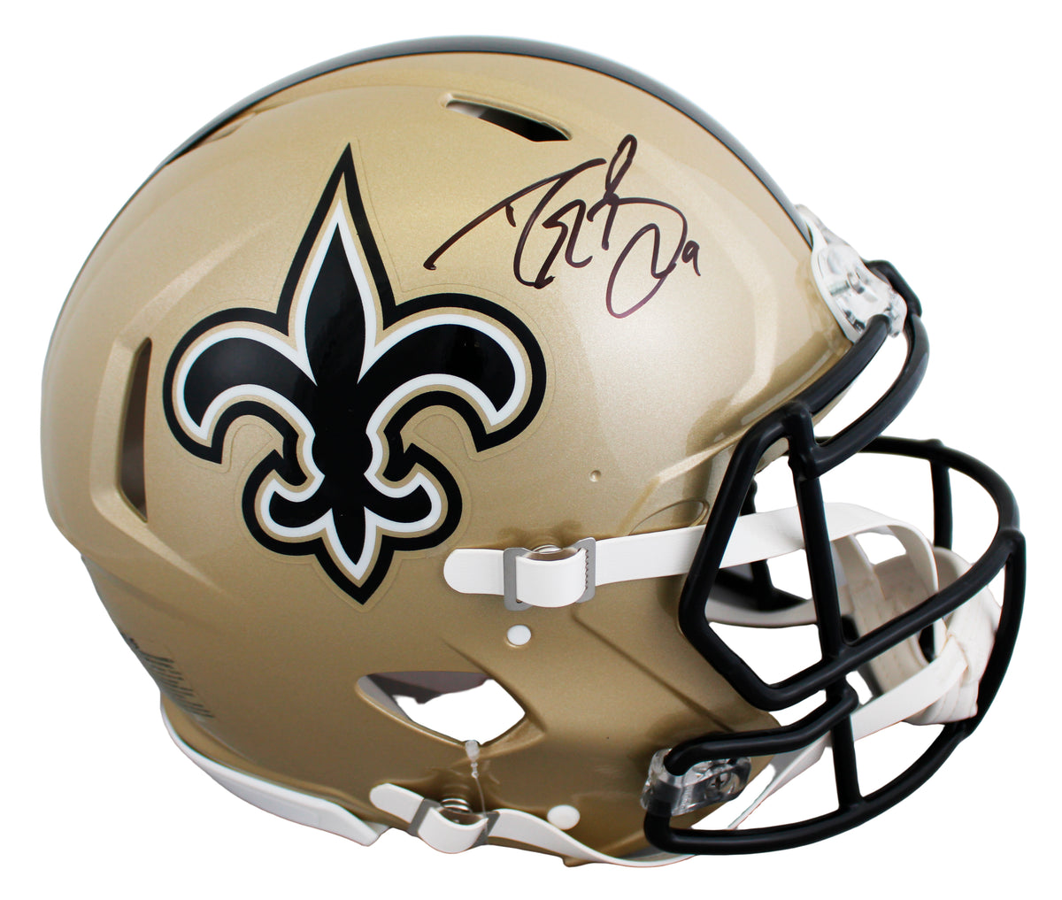 Saints Drew Brees Signed Full Size Speed Proline Helmet W/ Case BAS Witnessed