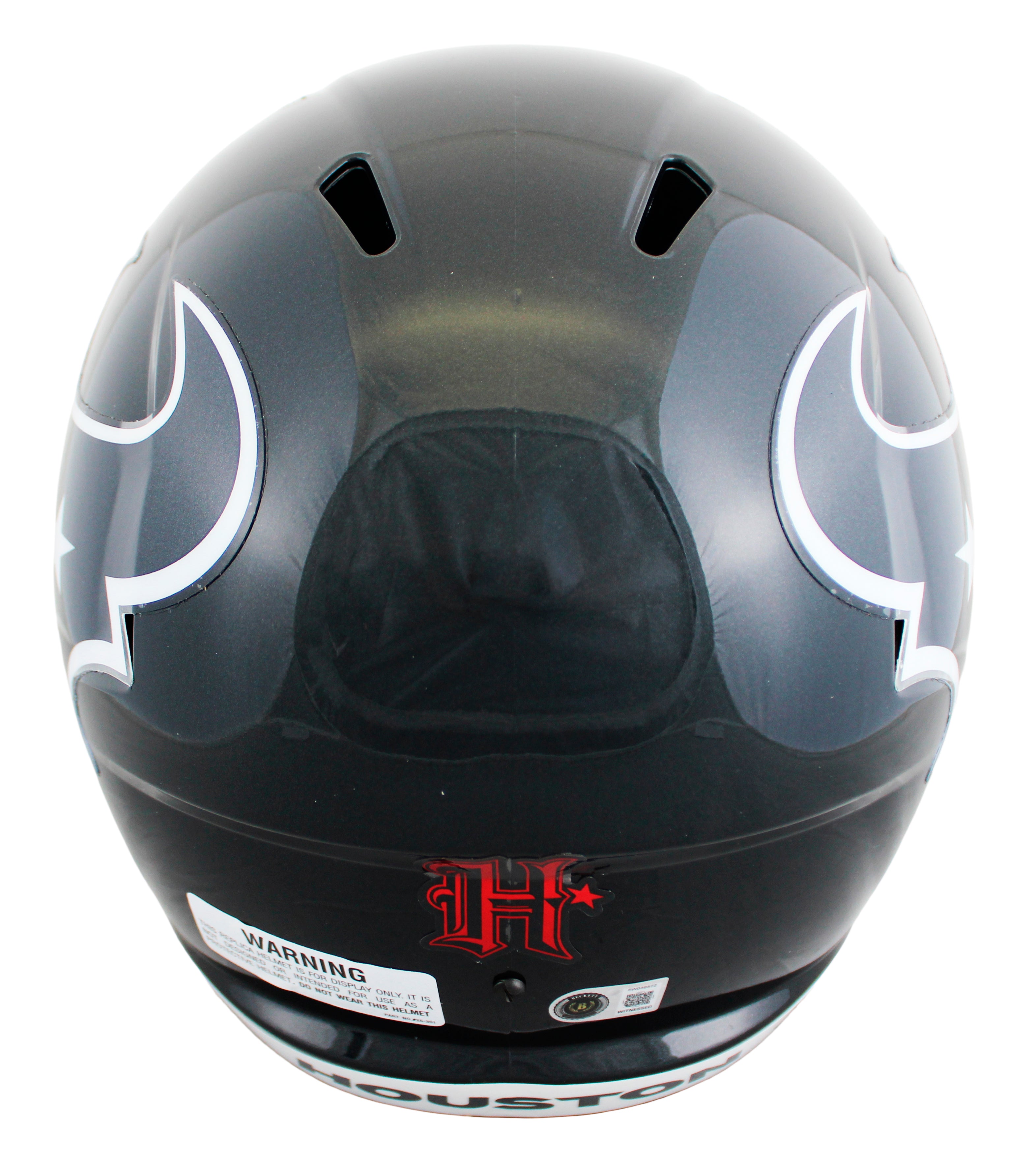 Texans Andre Johnson Signed Full Size Speed Rep Helmet W/ Case BAS Witnessed