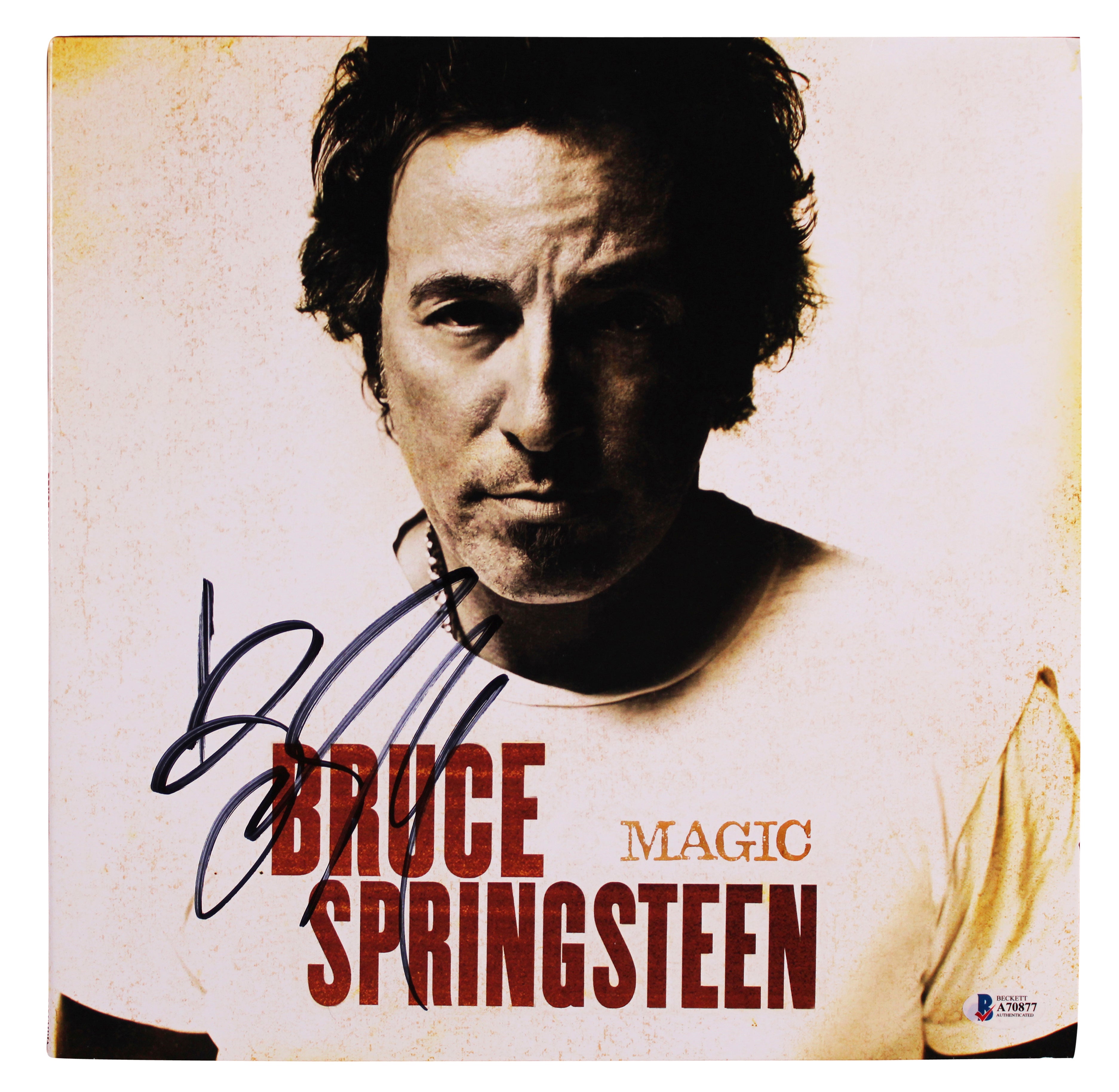 Bruce Springsteen Authentic Signed Magic Album Cover W/ Vinyl BAS #A70877