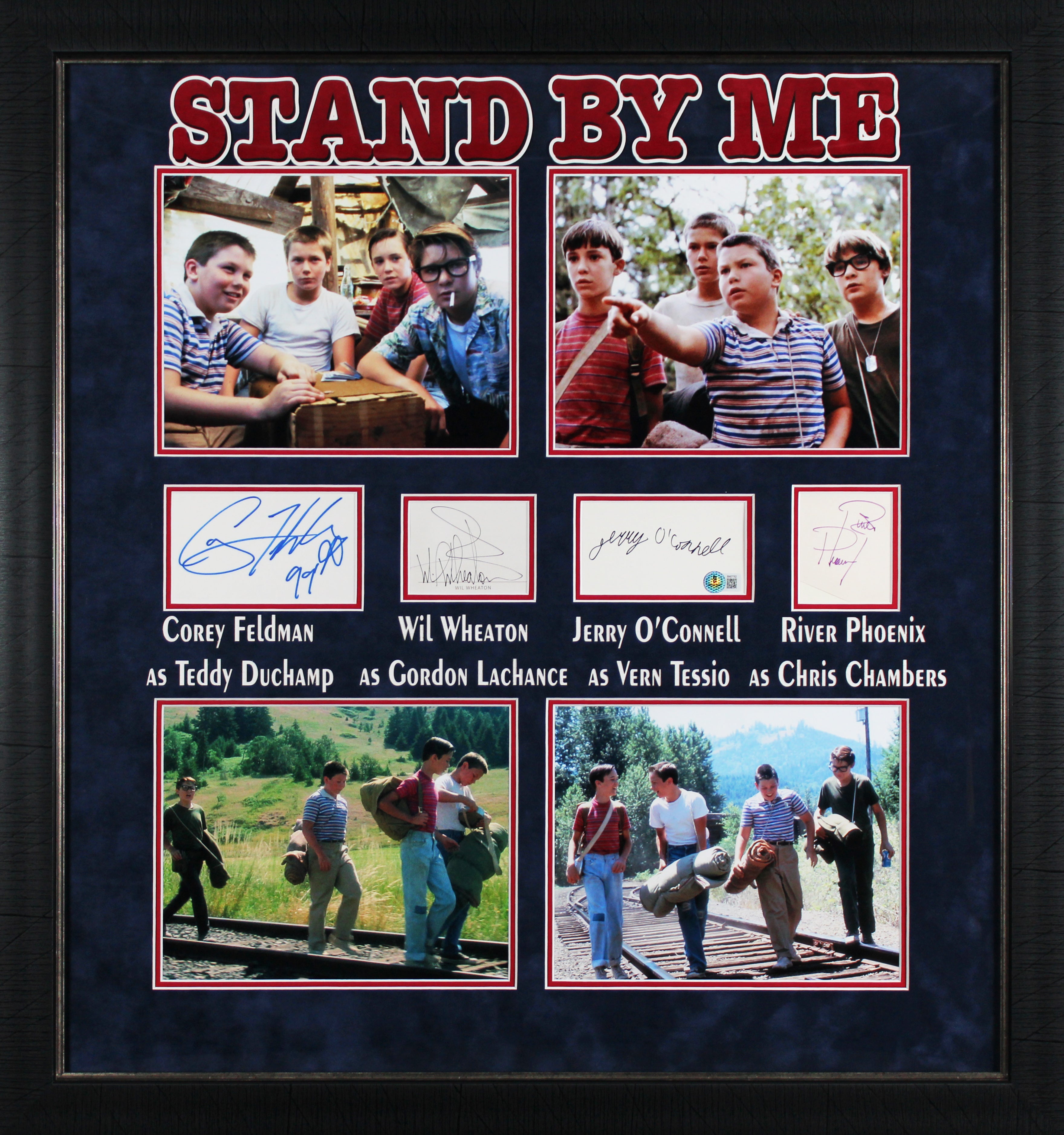Stand By Me (4) Phoenix, Feldman, O'Connell & Wheaton Signed Framed Display BAS