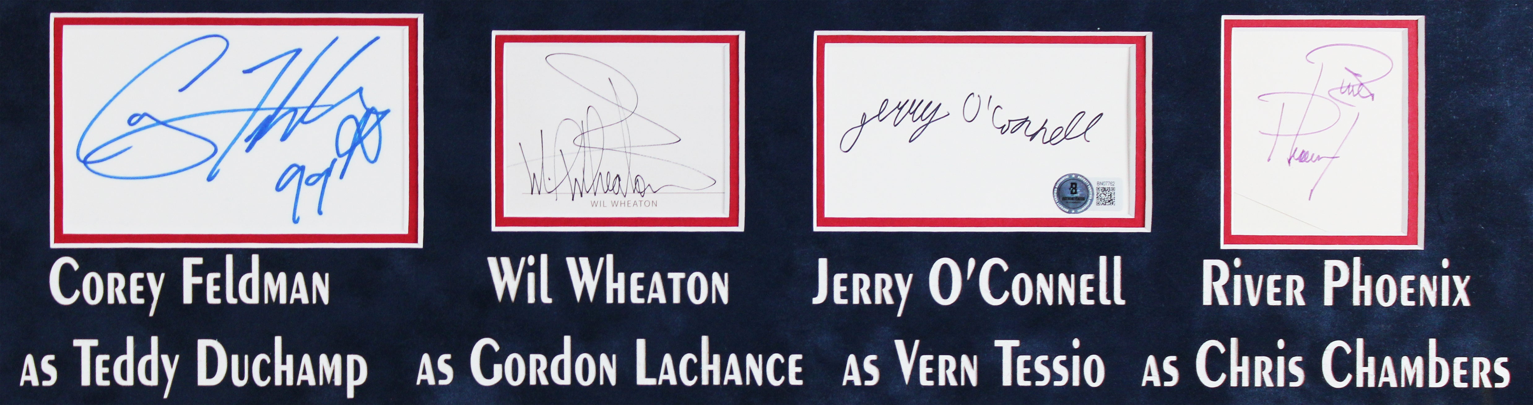 Stand By Me (4) Phoenix, Feldman, O'Connell & Wheaton Signed Framed Display BAS