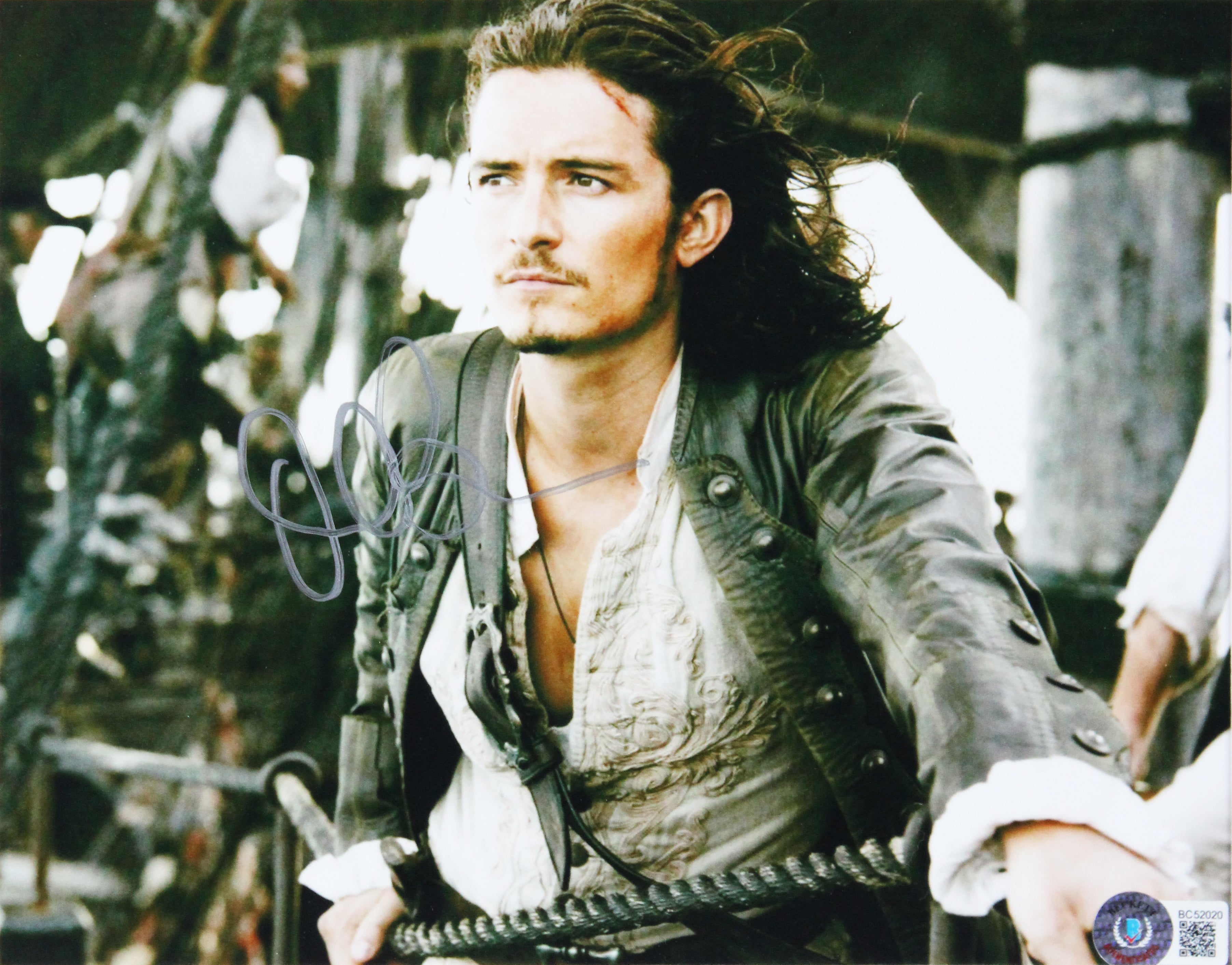 Johnny Depp & Orlando Bloom Pirates Of The Caribbean Signed Framed Display BAS