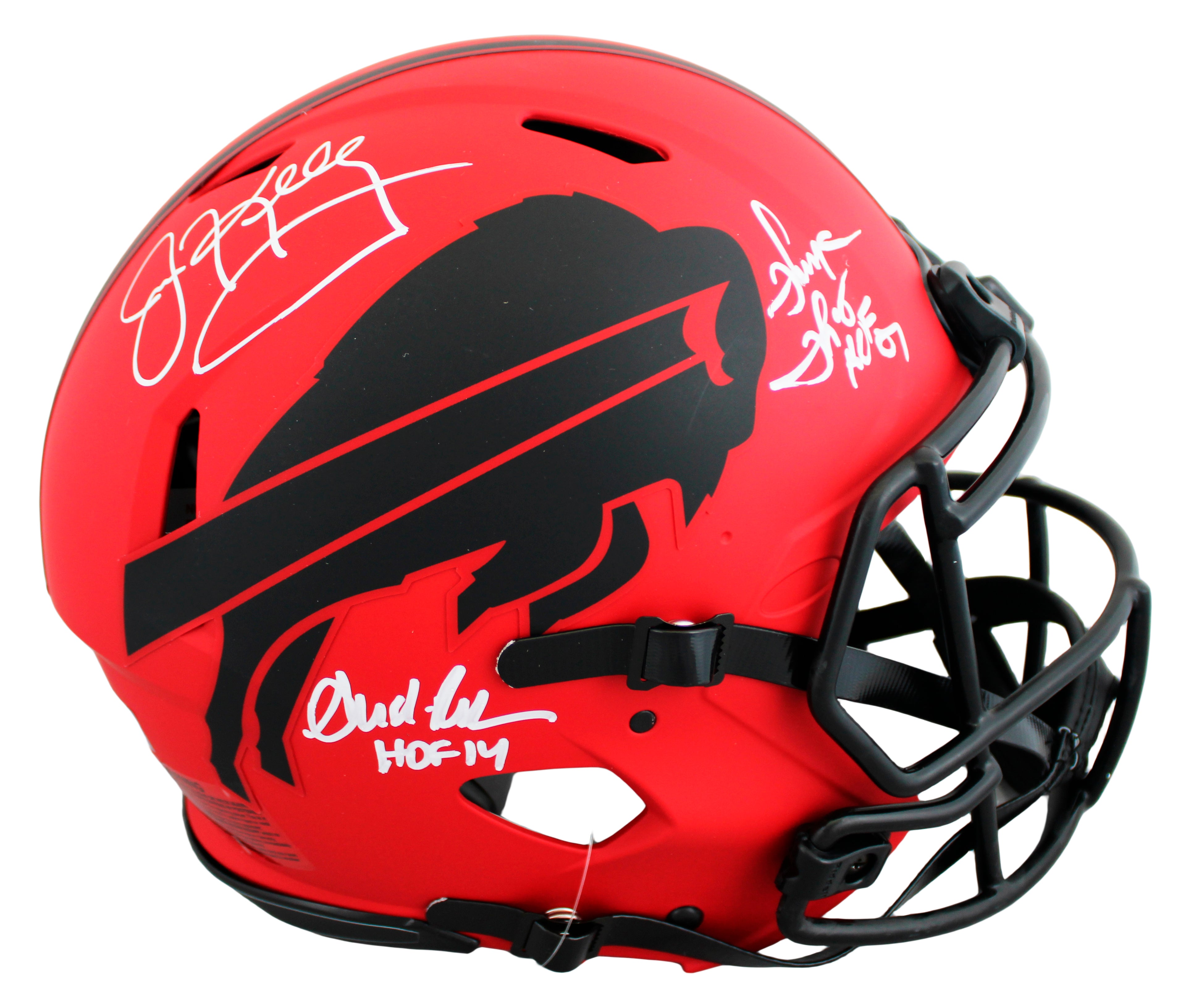 Bills (3) Reed, Kelly & Thomas Signed Rave F/S Speed Proline Helmet BAS Witness