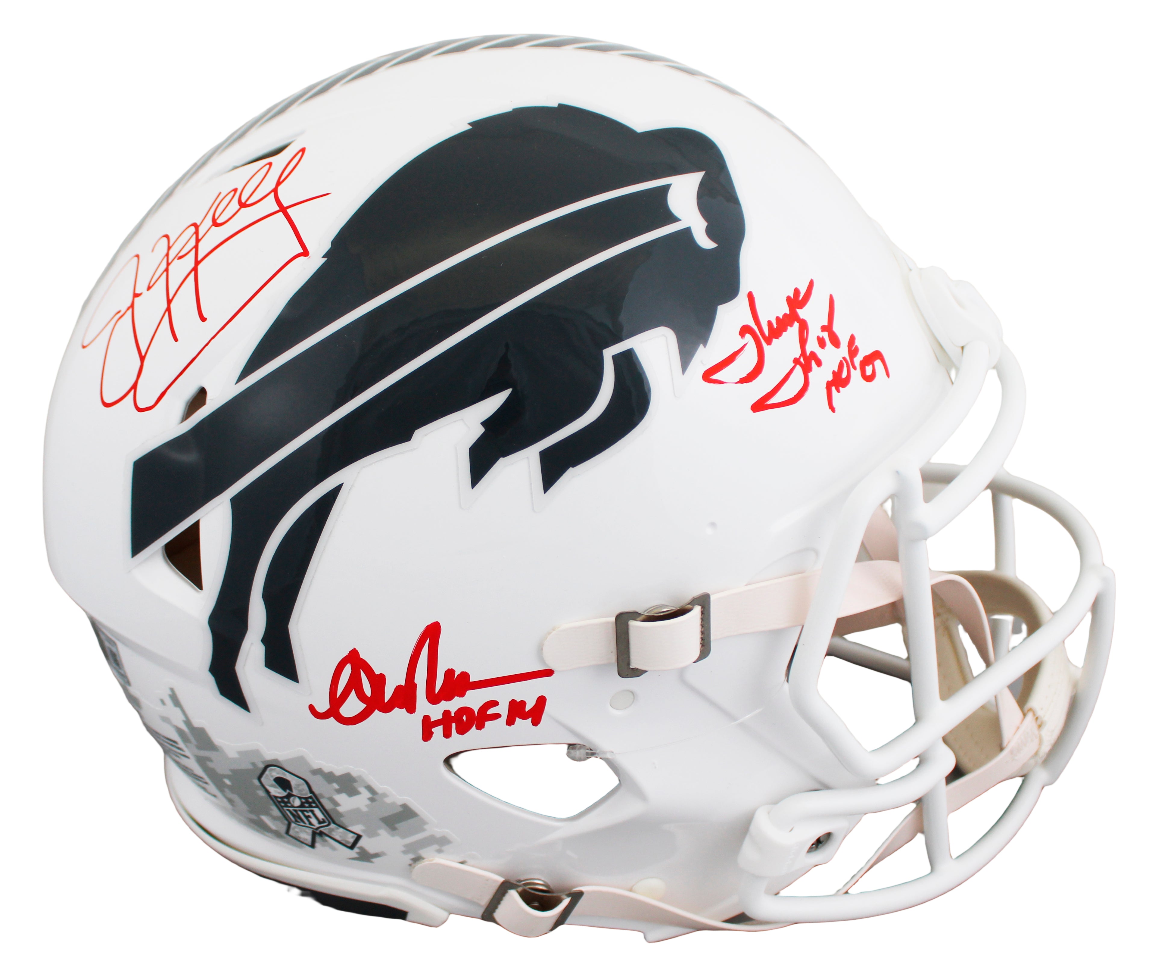 Bills (3) Reed, Kelly & Thomas Signed STS III F/S Speed Proline Helmet BAS Wit