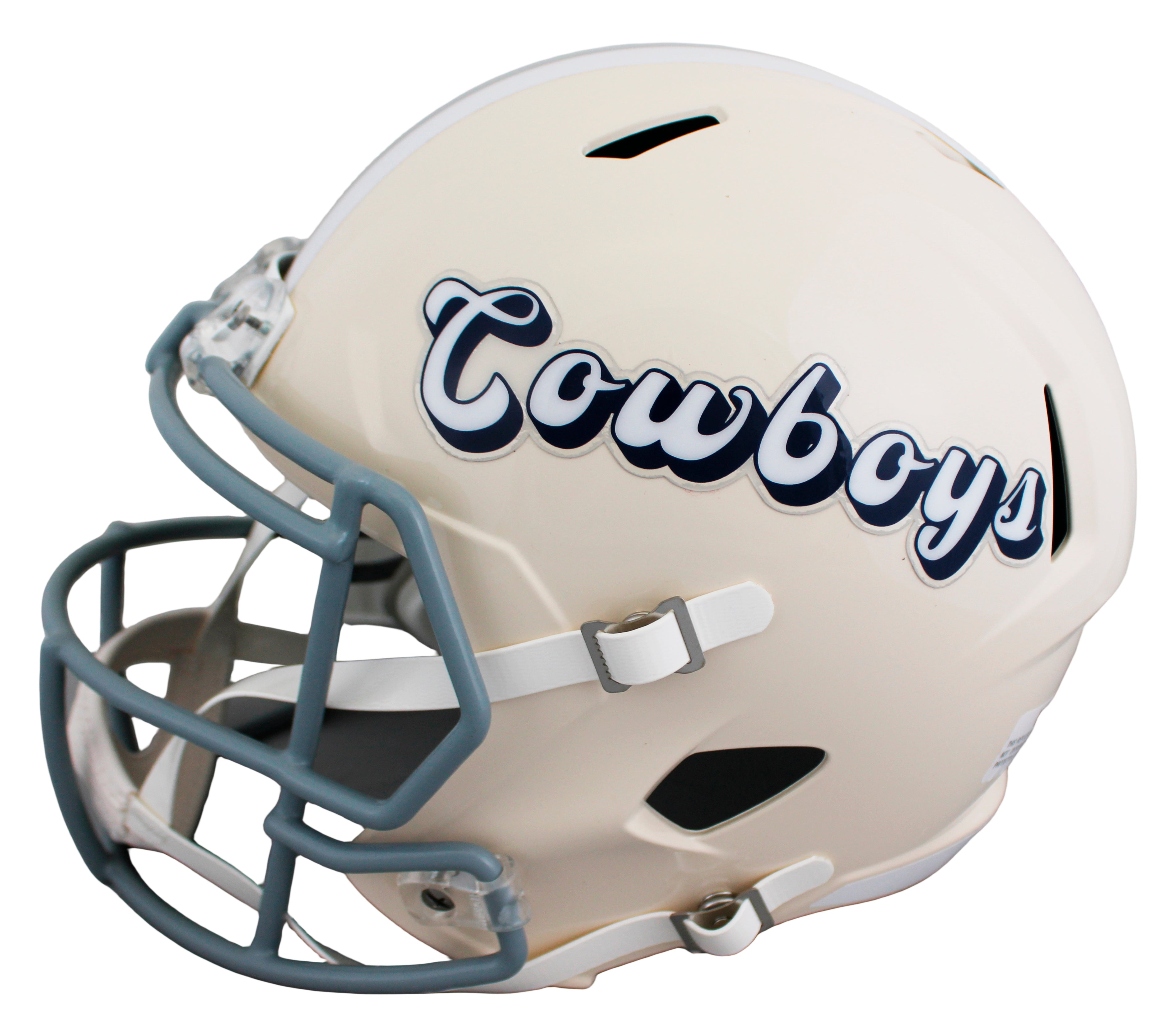 Cowboys Emmitt Smith Signed Retro Full Size Speed Rep Helmet BAS Witnessed