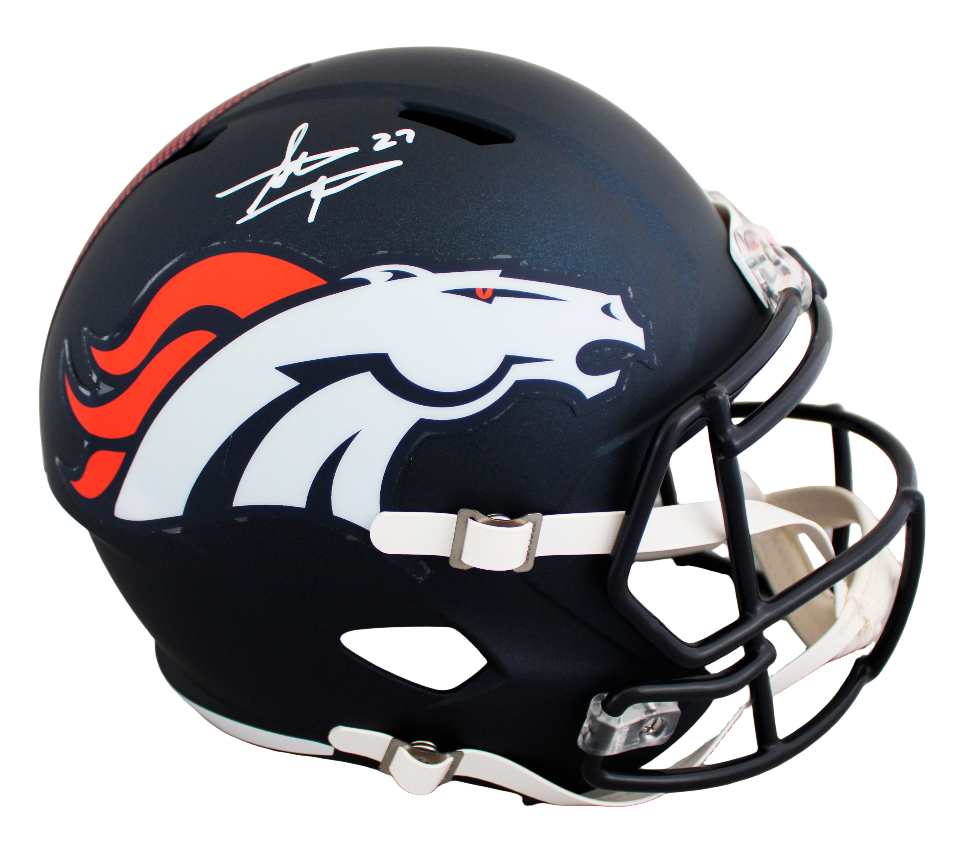 Broncos Steve Atwater Authentic Signed Full Size Speed Rep Helmet BAS Witnessed