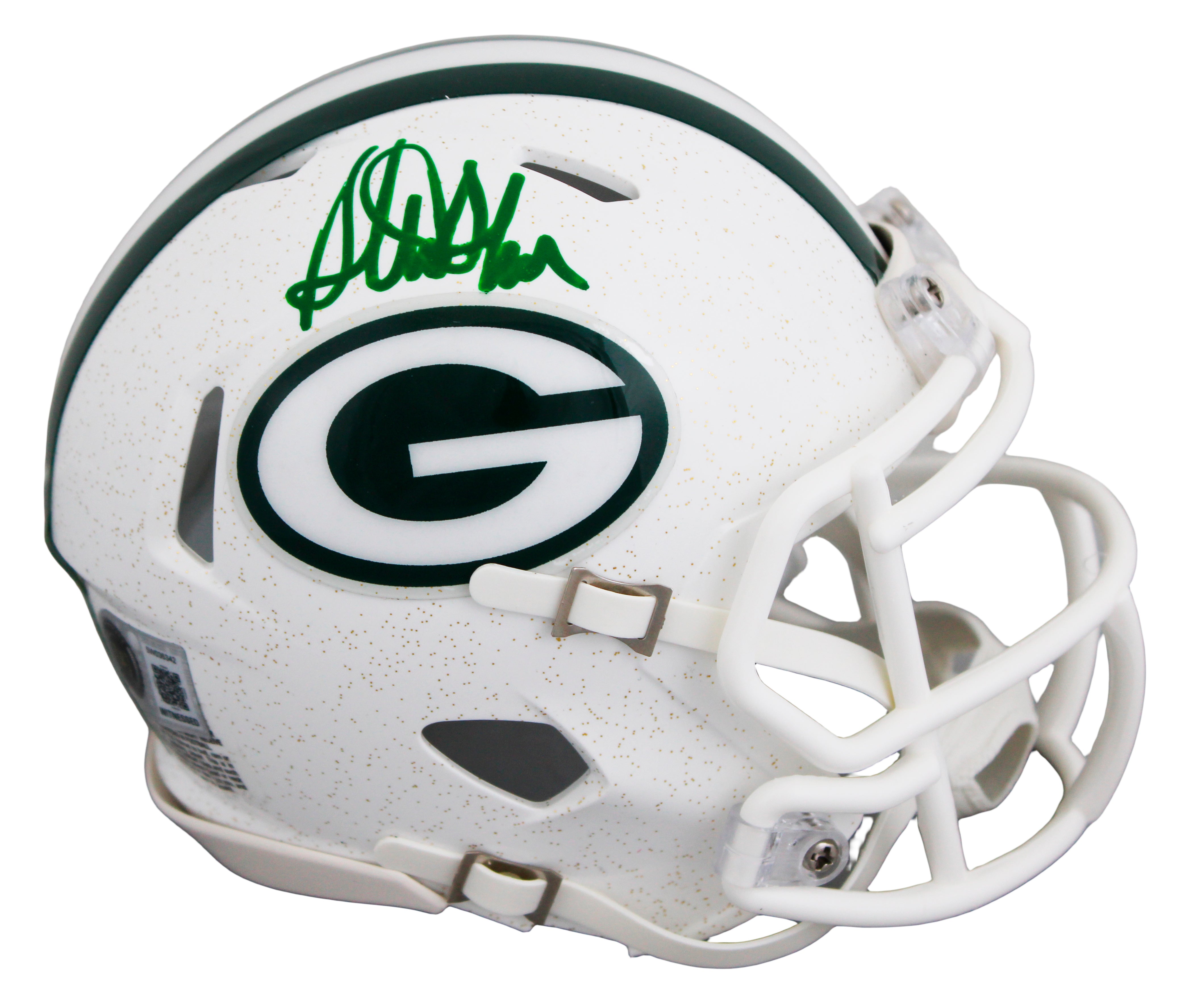 Packers Sterling Sharpe Signed 2024 On-Field Alt Speed Mini Helmet BAS Witnessed