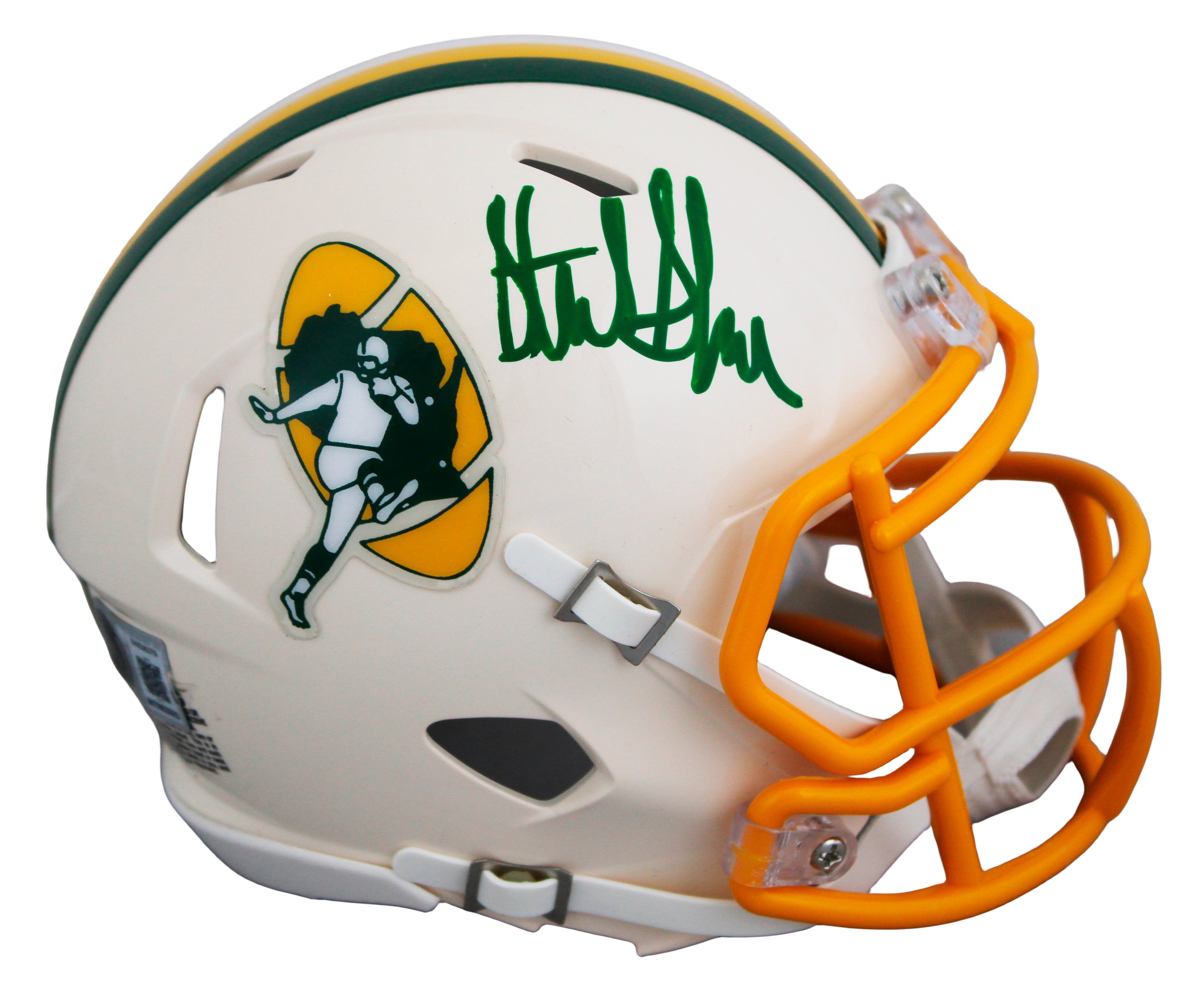 Packers Sterling Sharpe Authentic Signed Retro Speed Mini Helmet BAS Witnessed