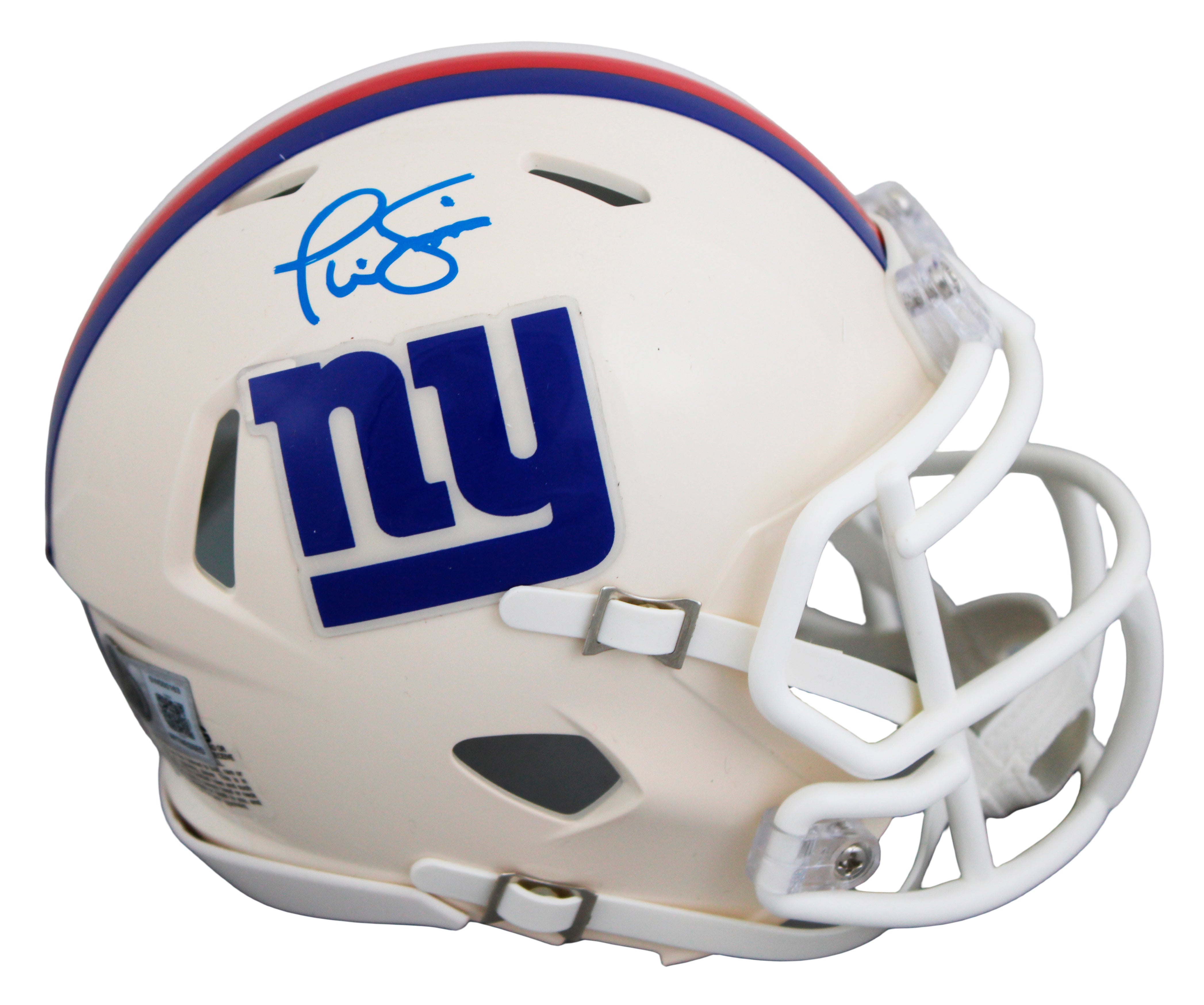 Giants Phil Simms Authentic Signed Retro Speed Mini Helmet W/ Case BAS Witnessed