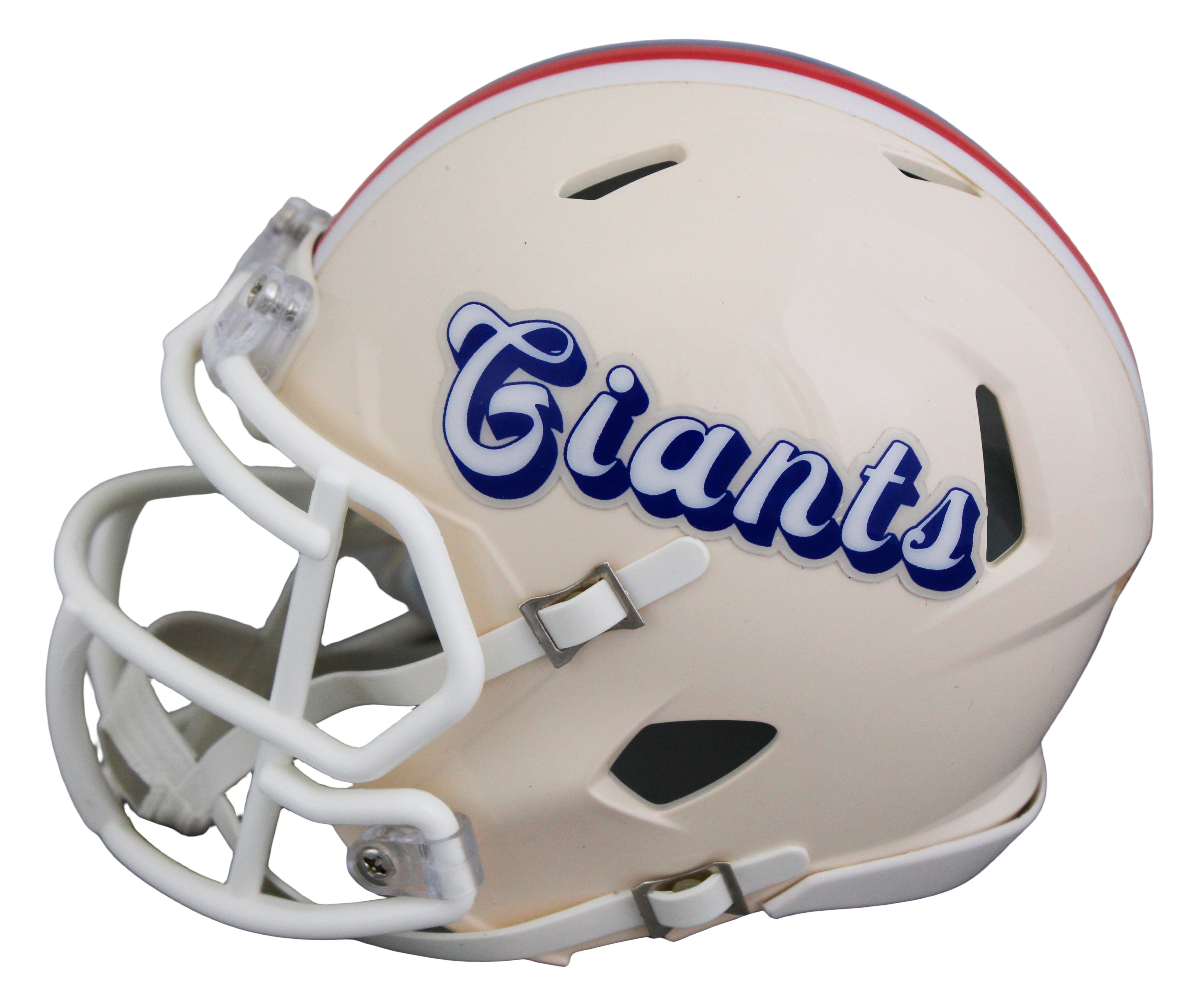 Giants Phil Simms Authentic Signed Retro Speed Mini Helmet W/ Case BAS Witnessed