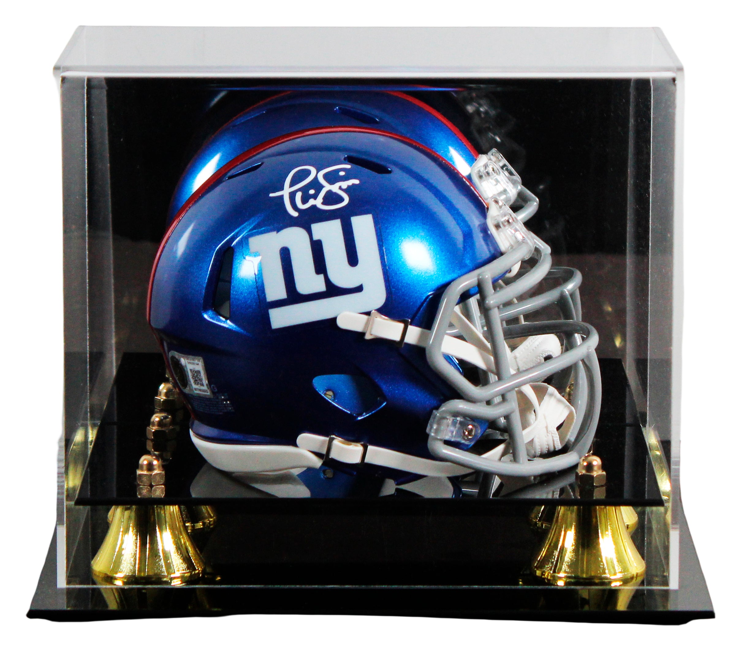 Giants Phil Simms Authentic Signed Speed Mini Helmet W/ Case BAS Witnessed