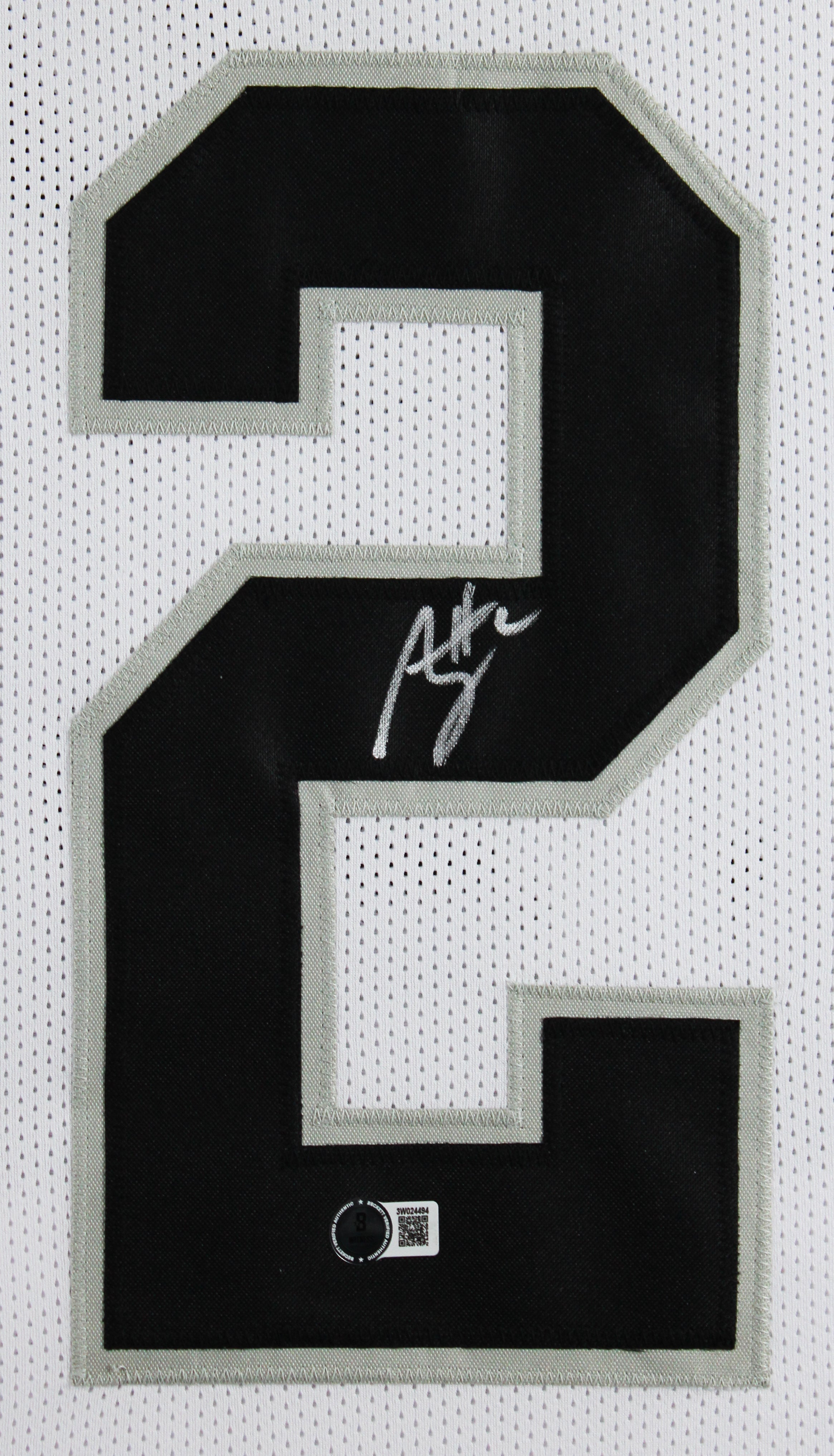 Ashton Jeanty Authentic Signed White Pro Style Framed Jersey BAS Witnessed