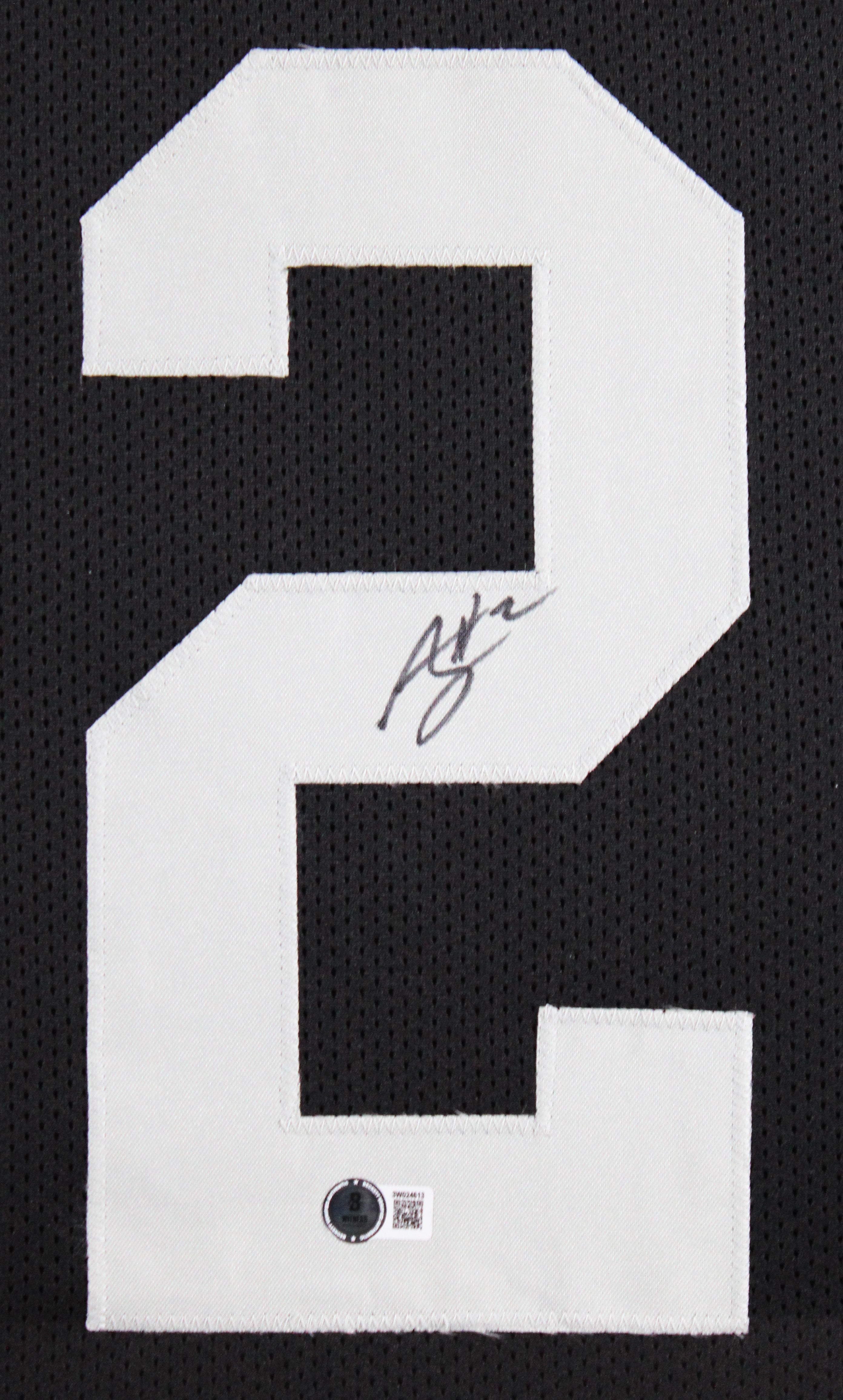 Ashton Jeanty Authentic Signed Black Pro Style Framed Jersey BAS Witnessed