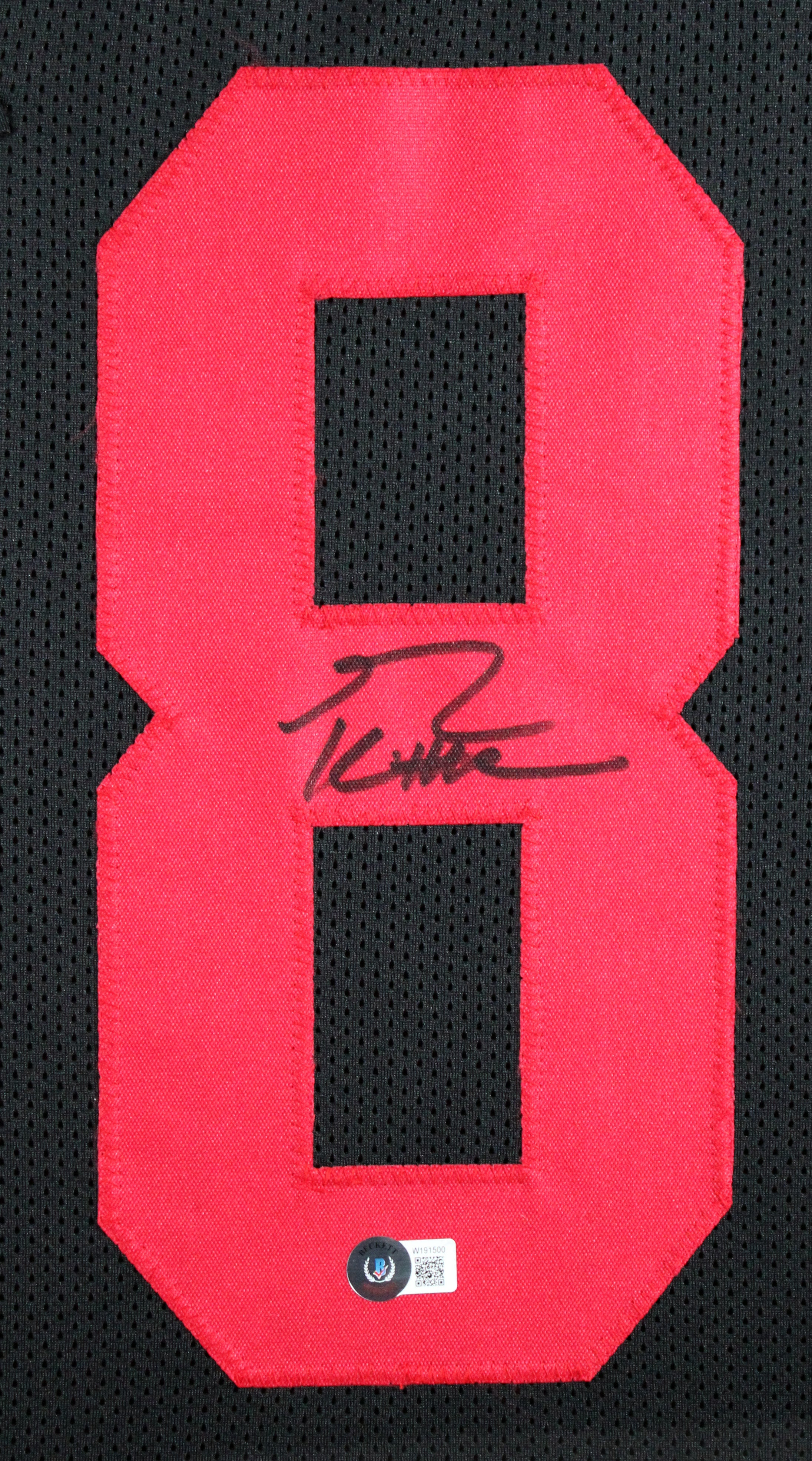 George Kittle Authentic Signed Black Pro Style Framed Jersey w/ Red #'s BAS Wit