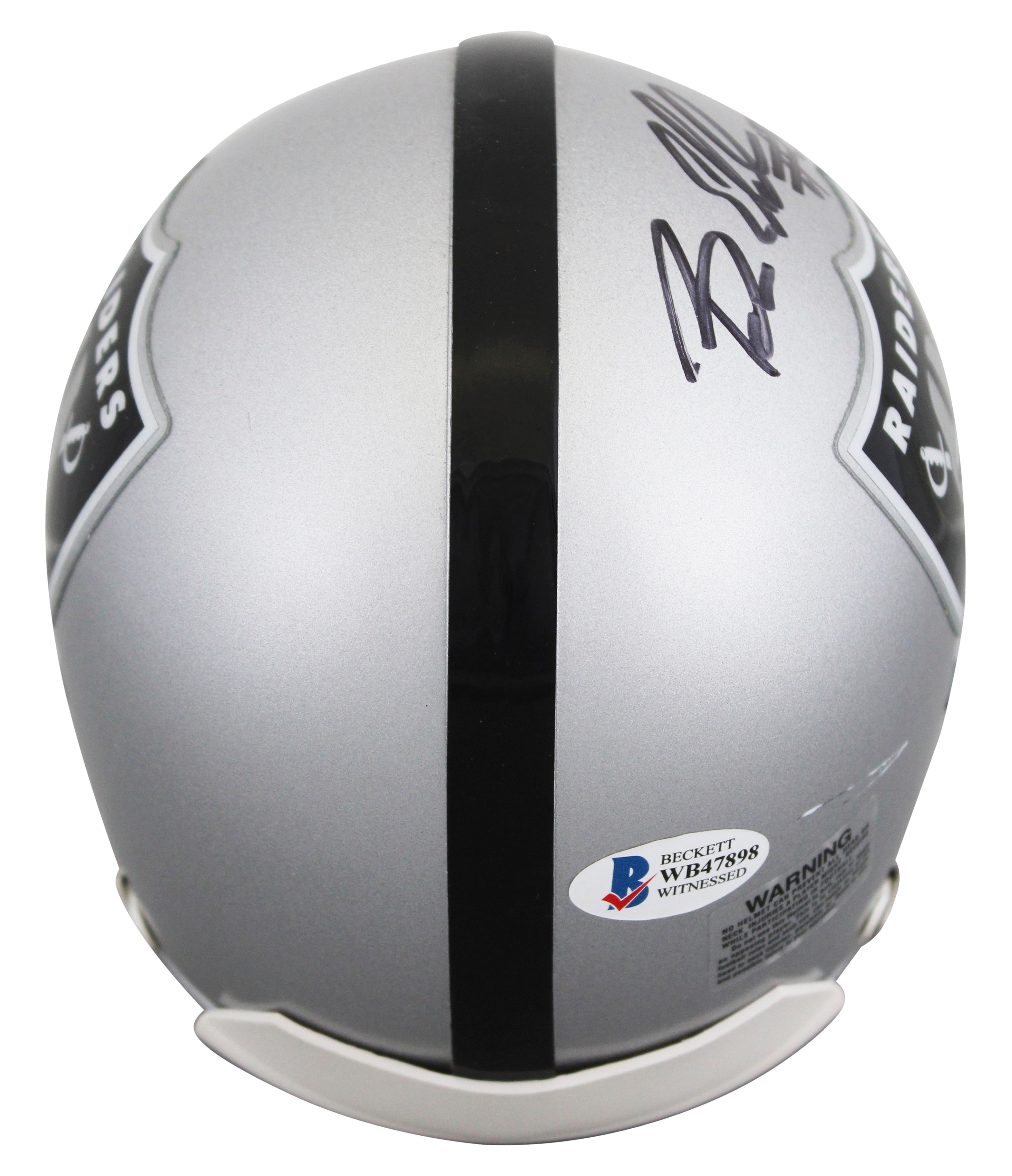 Raiders Bryan Edwards Authentic Signed VSR4 Mini Helmet BAS Witnessed #WB47898
