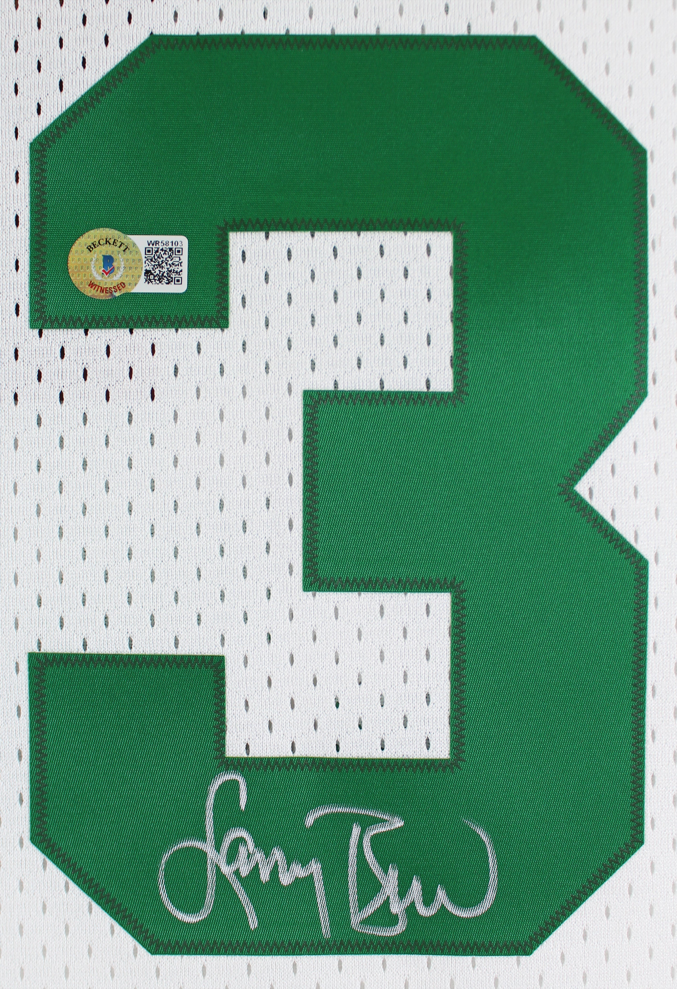 Larry Bird Authentic Signed 1985 White M&N HWC Swingman Framed Jersey BAS Wit  1
