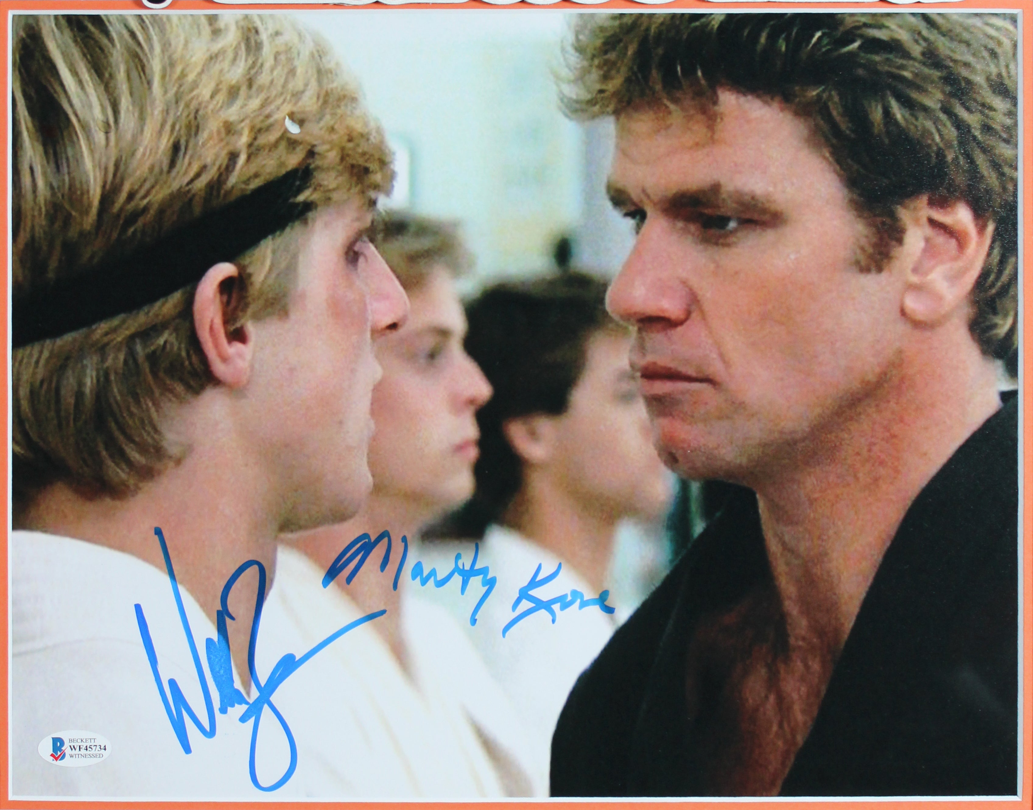William Zabka & Martin Kove The Karate Kid Signed 11x14 Framed Photo BAS
