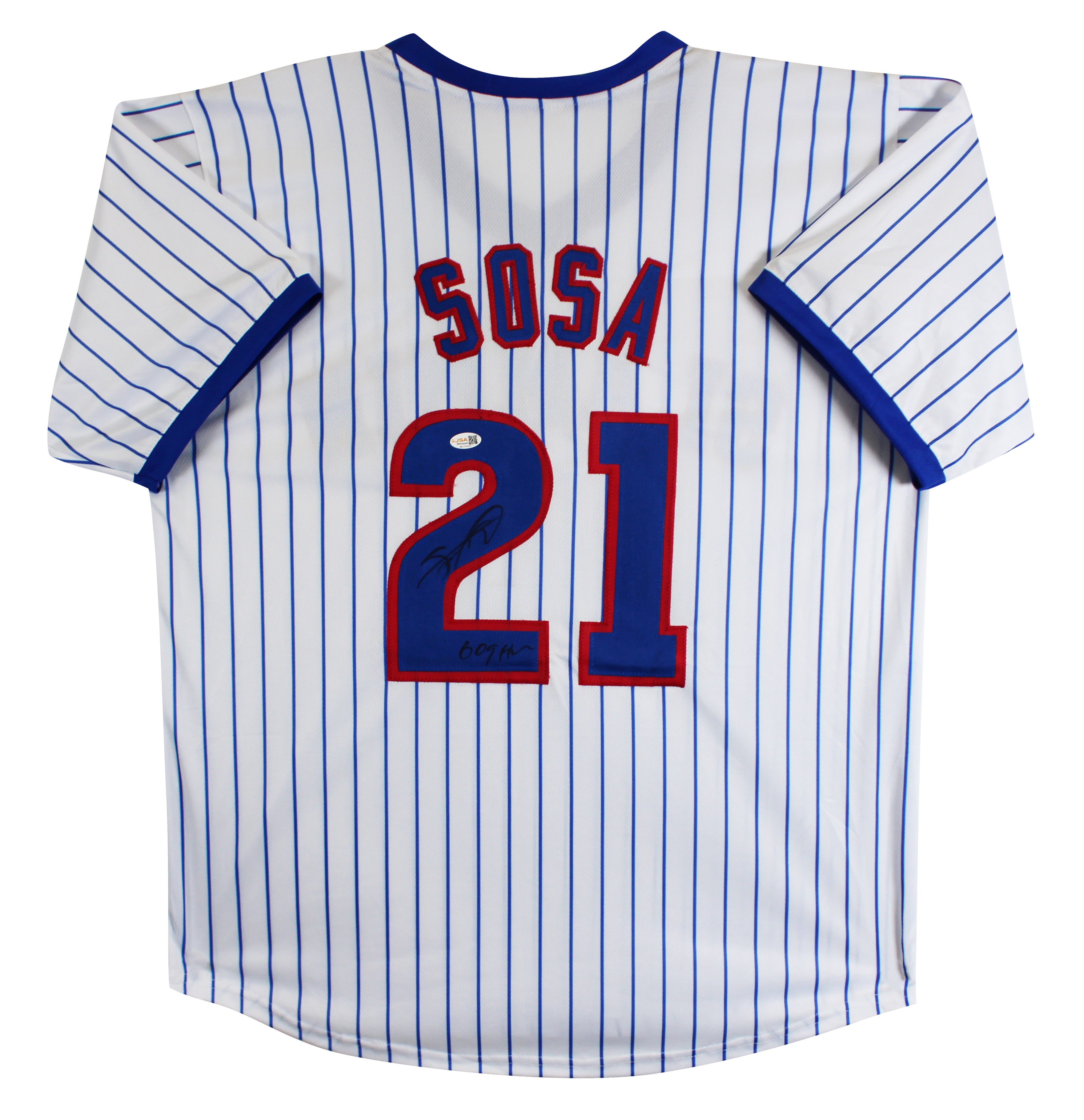 Sammy Sosa "609 HRs" Authentic Signed White Pro Style Jersey JSA Witness