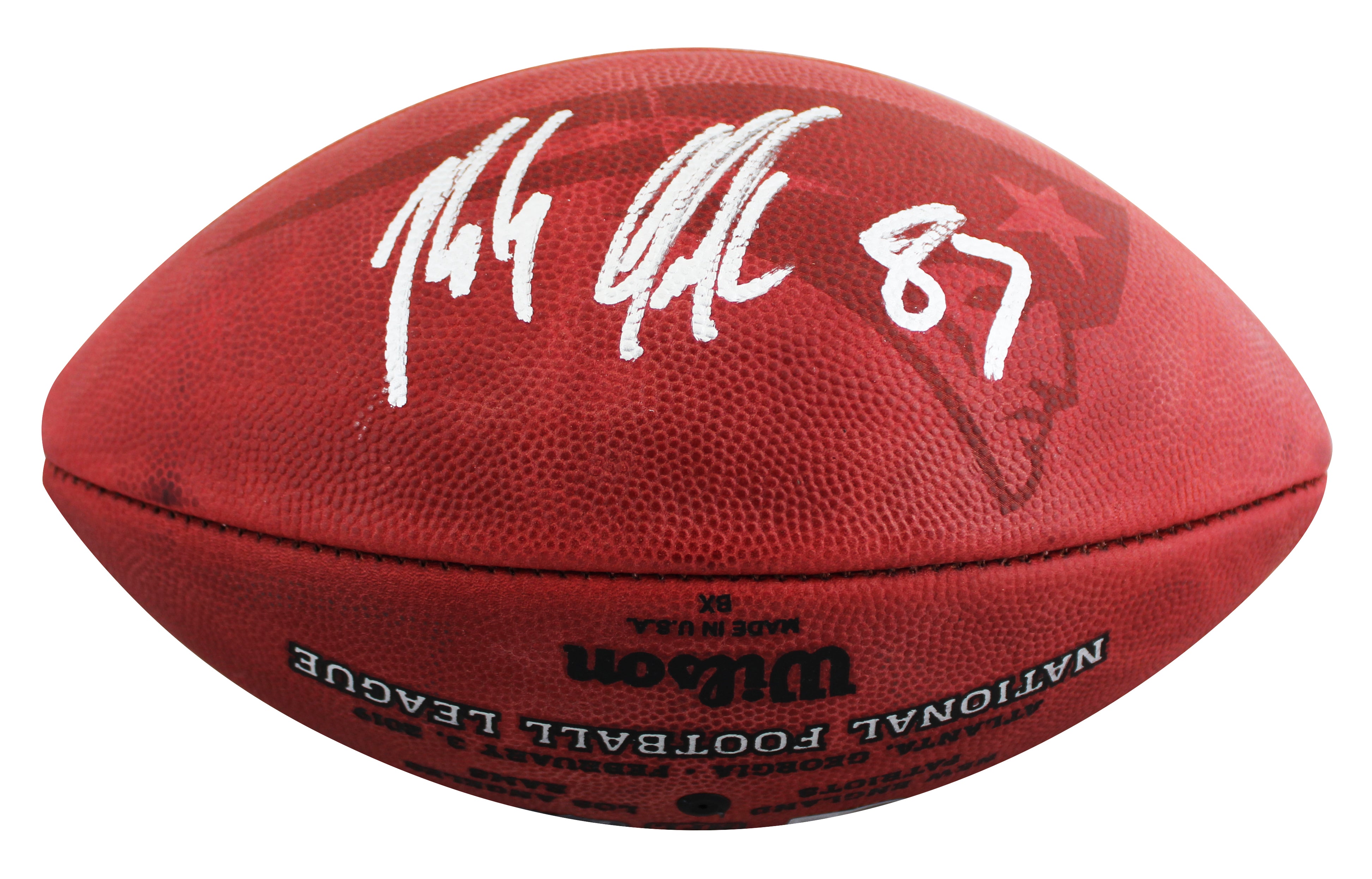 Patriots Rob Gronkowski Signed SB LIII Logo Wilson "Duke" Football BAS Witnessed
