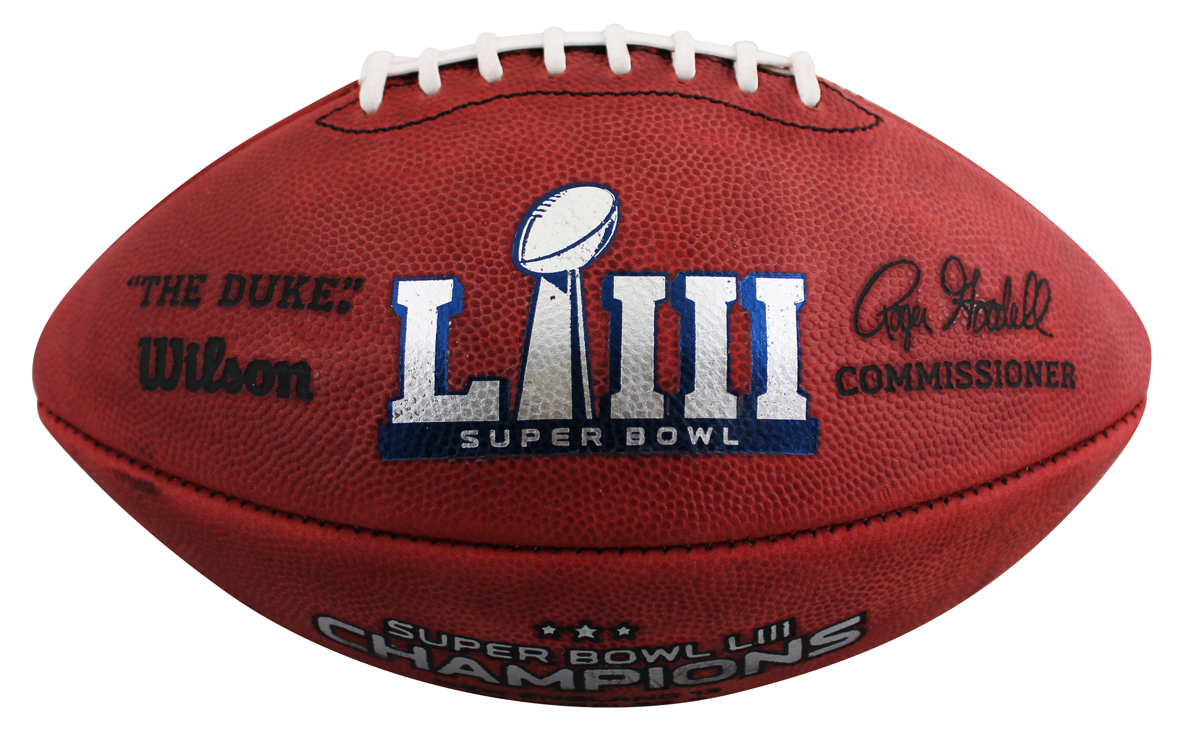 Patriots Rob Gronkowski Signed SB LIII Logo Wilson "Duke" Football BAS Witnessed