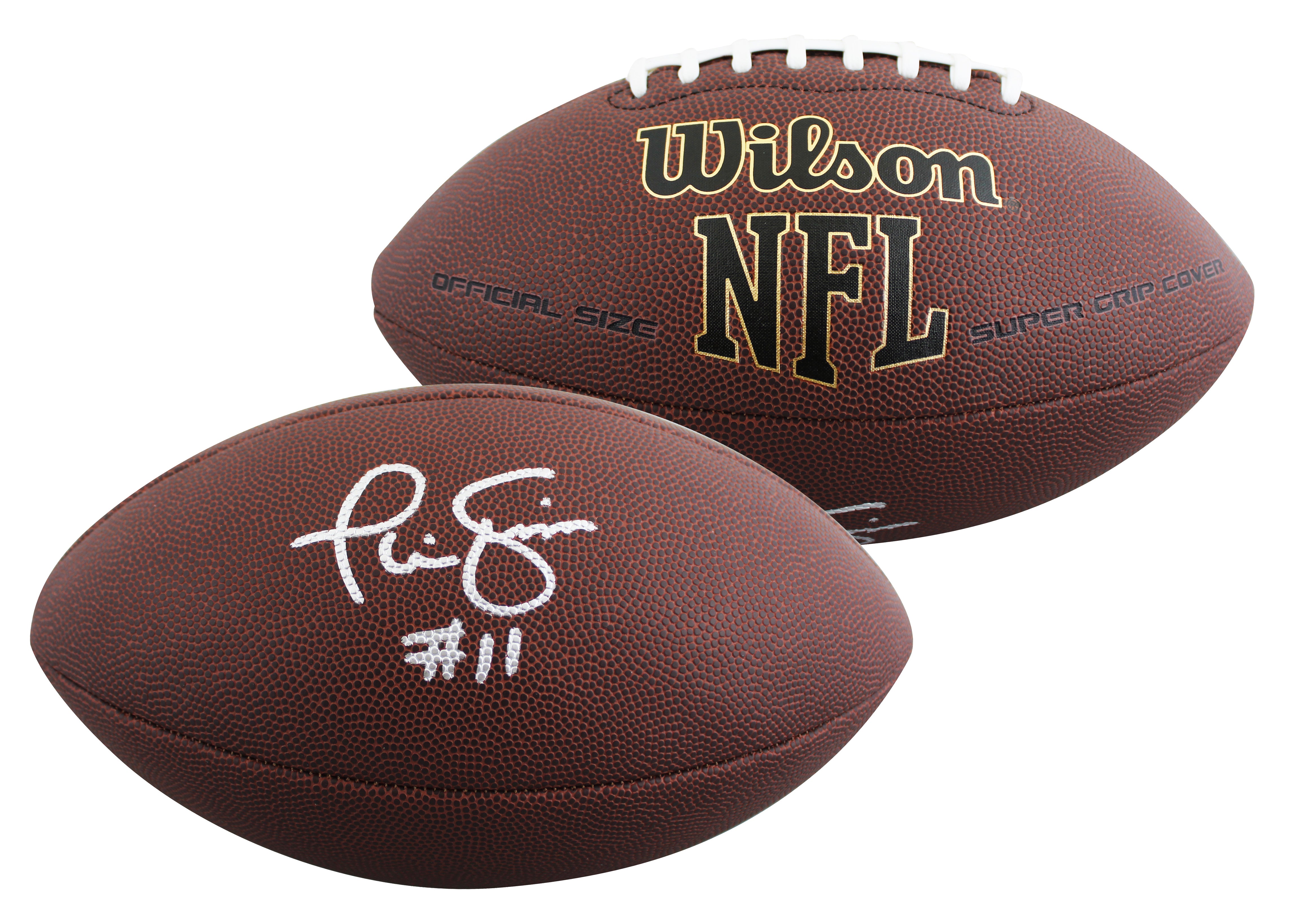 Giants Phil Simms Signed Wilson Super Grip Football W/ Case BAS Witnessed