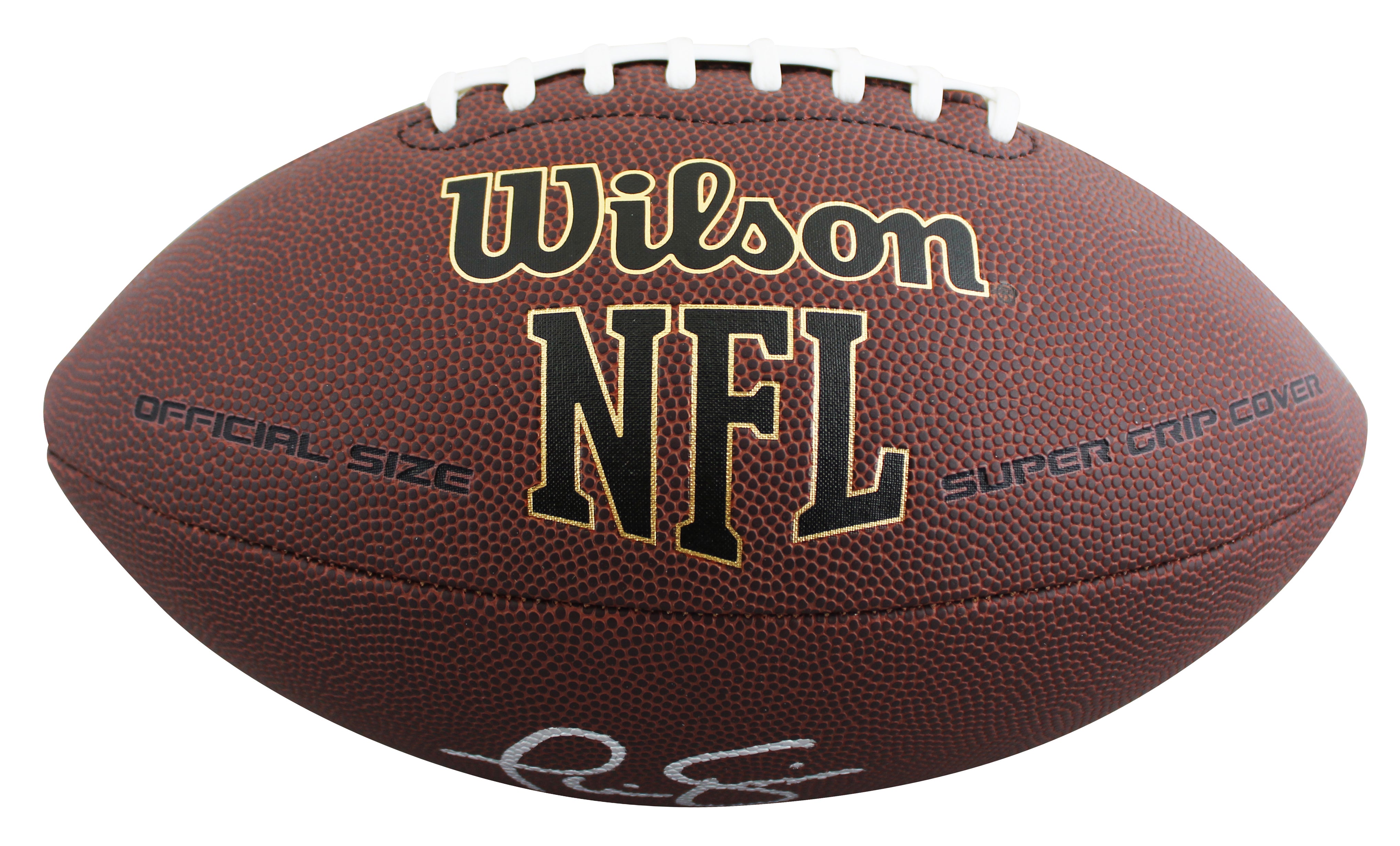 Giants Phil Simms Signed Wilson Super Grip Football W/ Case BAS Witnessed