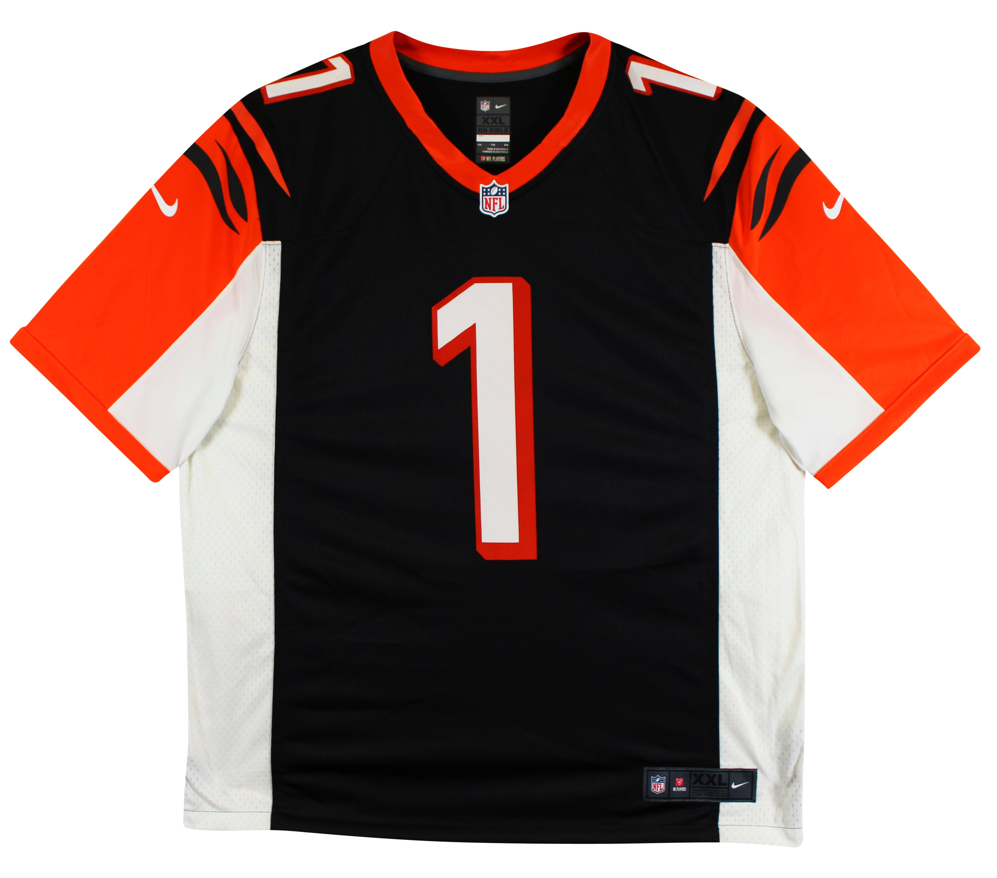 Bengals Ja'Marr Chase Signed Black Throwback Nike Limited Jersey BAS Witnessed