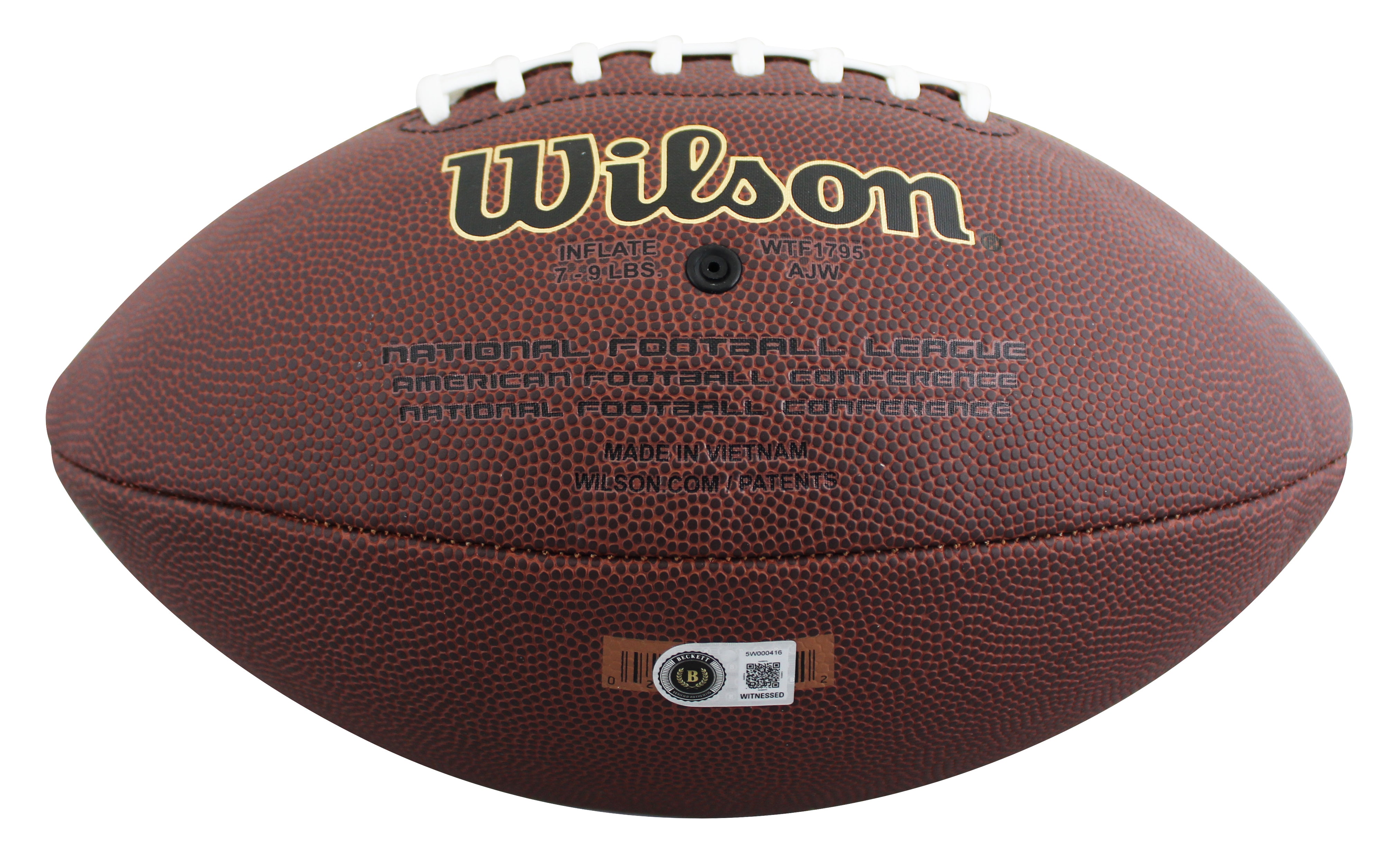 Giants Phil Simms Authentic Signed Wilson Super Grip Nfl Football BAS Witnessed