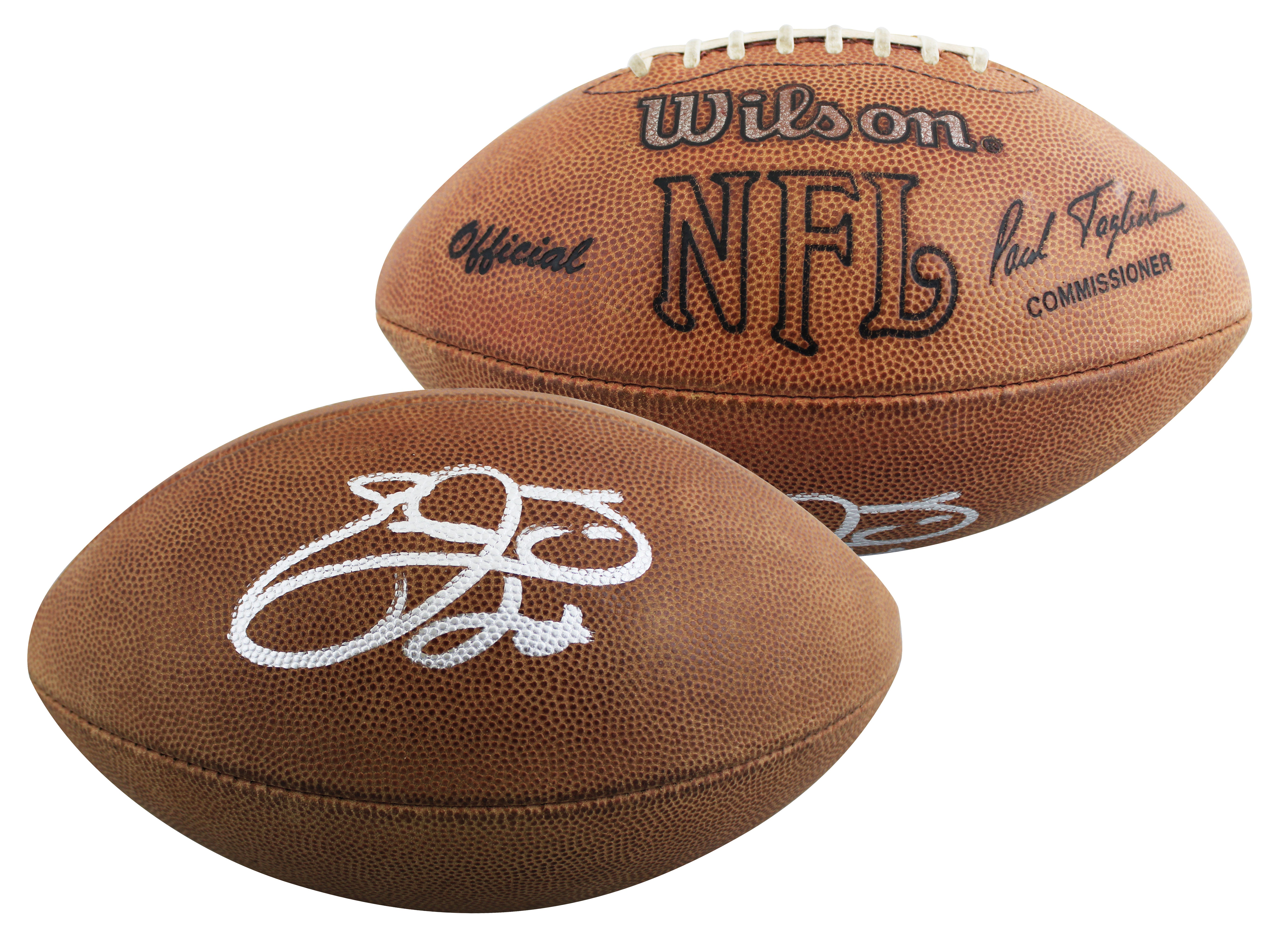 Cowboys Emmitt Smith Signed Official Wilson Nfl Football BAS Witnessed #5W037481