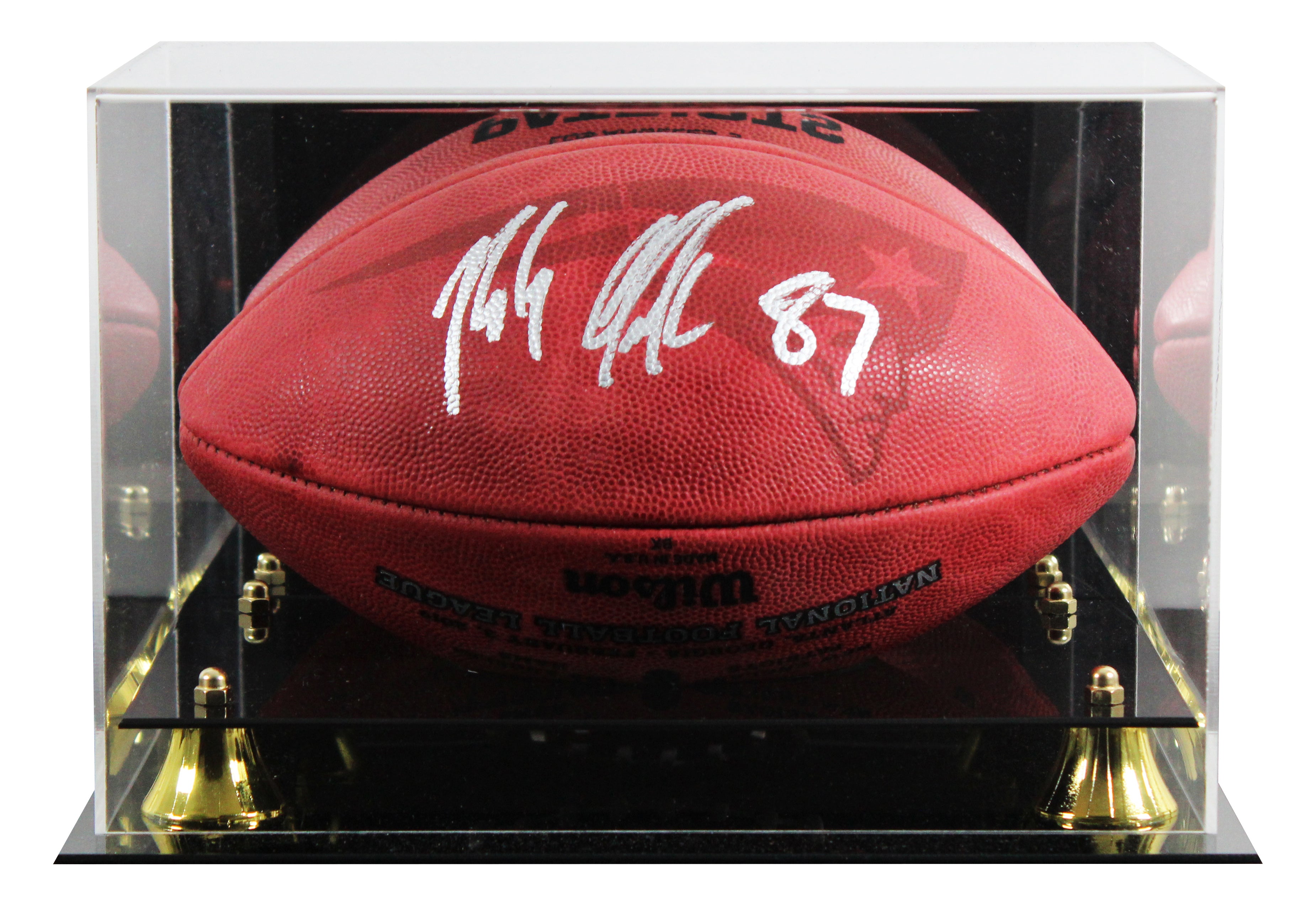 Patriots Rob Gronkowski Signed SB LIII Logo Wilson "Duke" Football W/ Case BAS W
