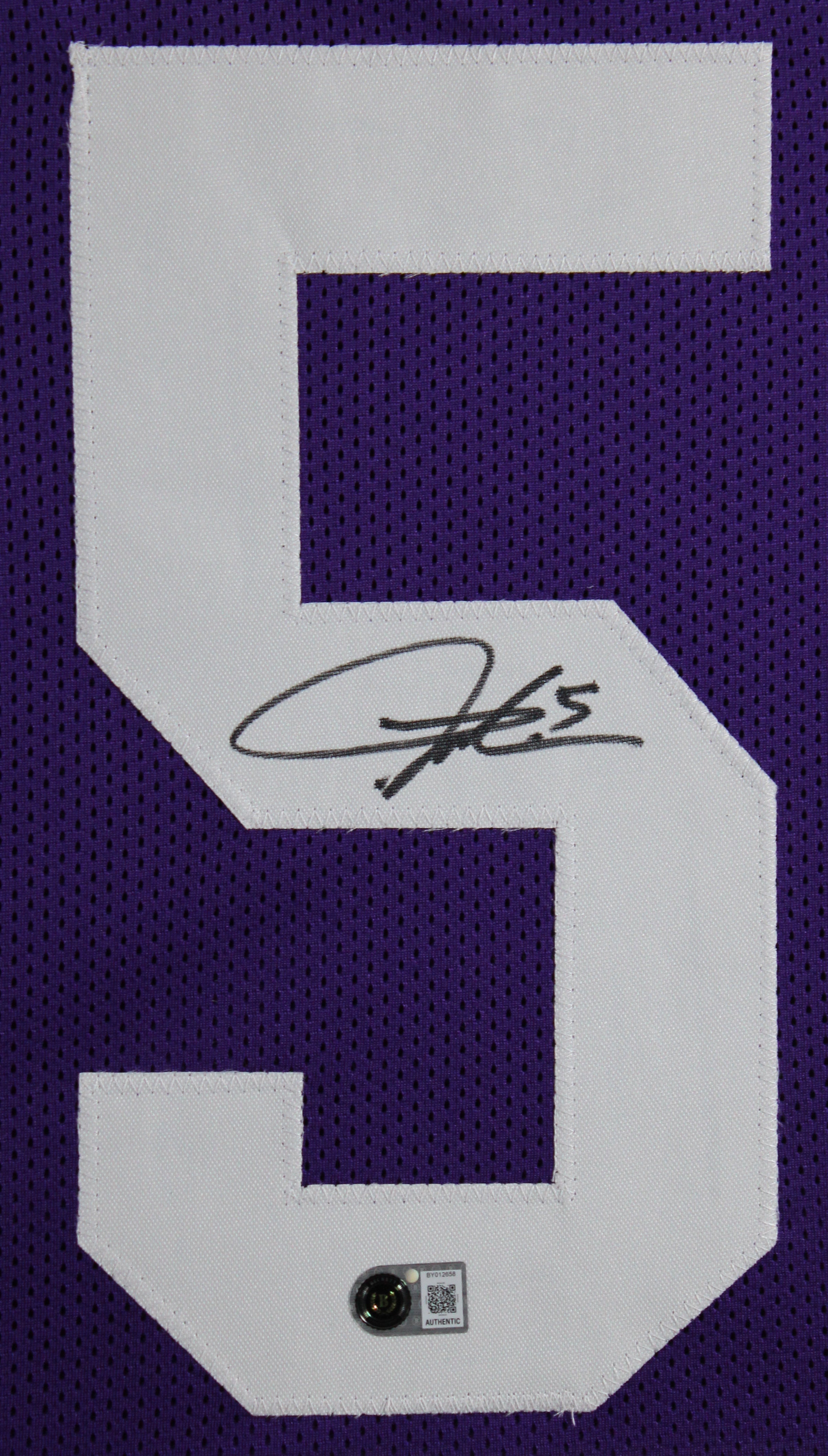 TCU LaDanian Tomlinson Authentic Signed Purple Pro Style Framed Jersey BAS