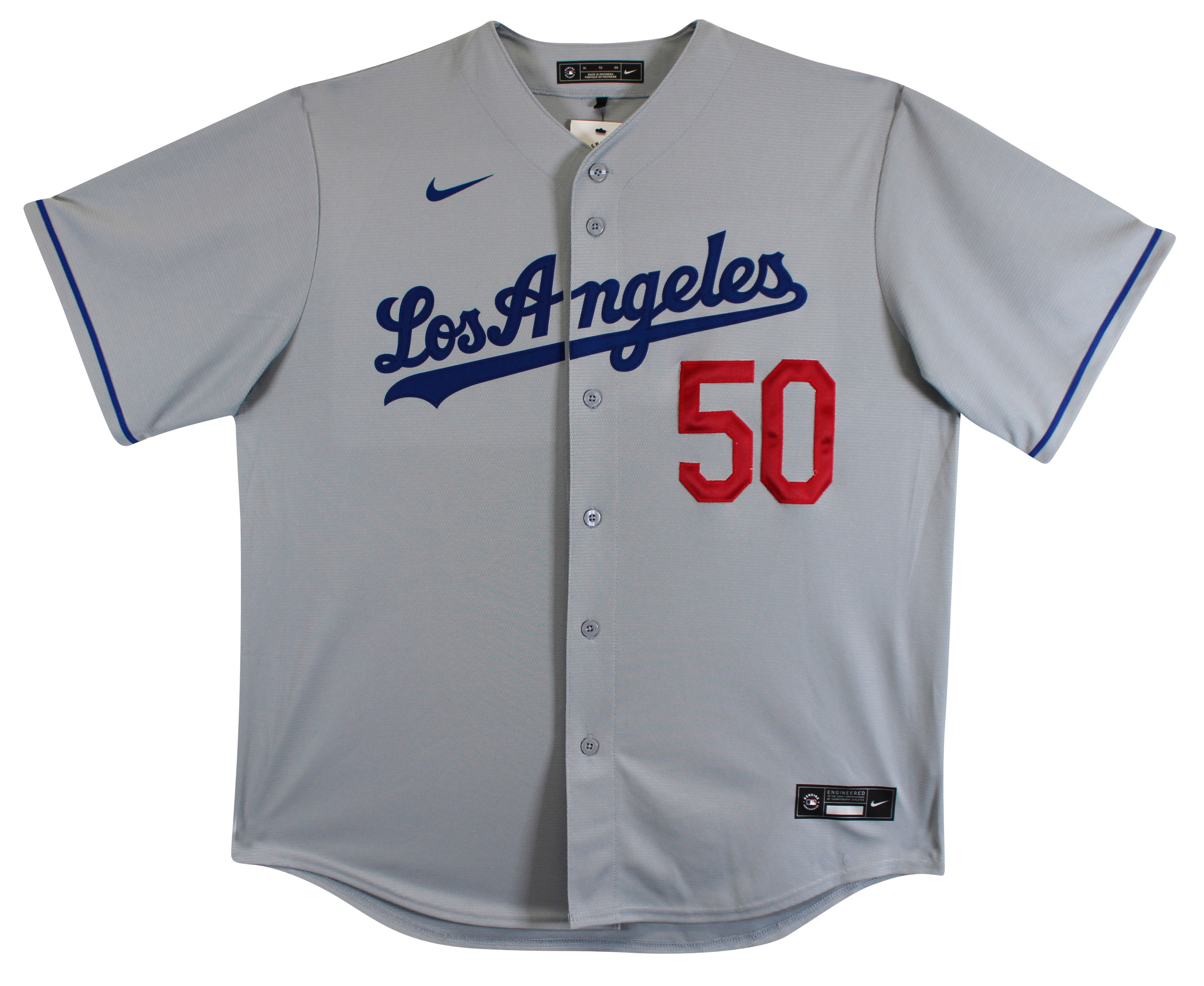 Dodgers Mookie Betts Authentic Signed Gray Nike Jersey Autographed BAS