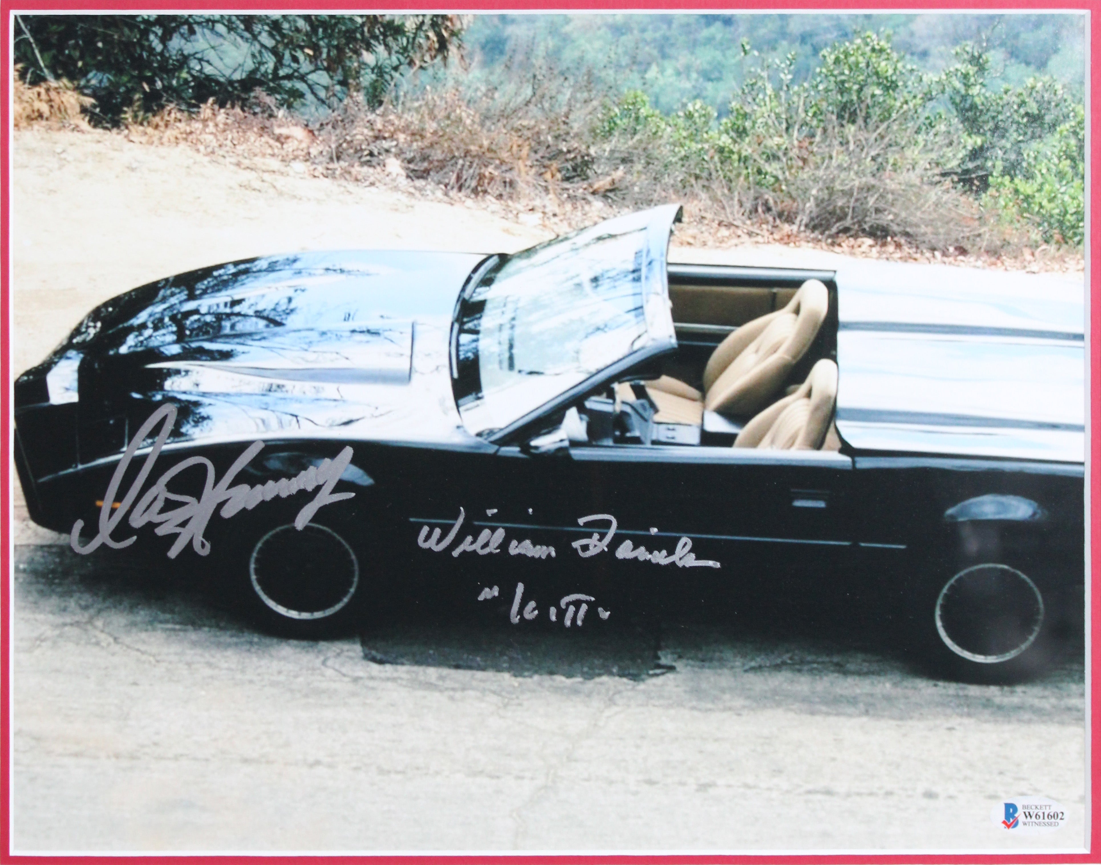David Hasselhoff & William Daniels Knight Rider Signed 11x14 Framed Photo BAS W