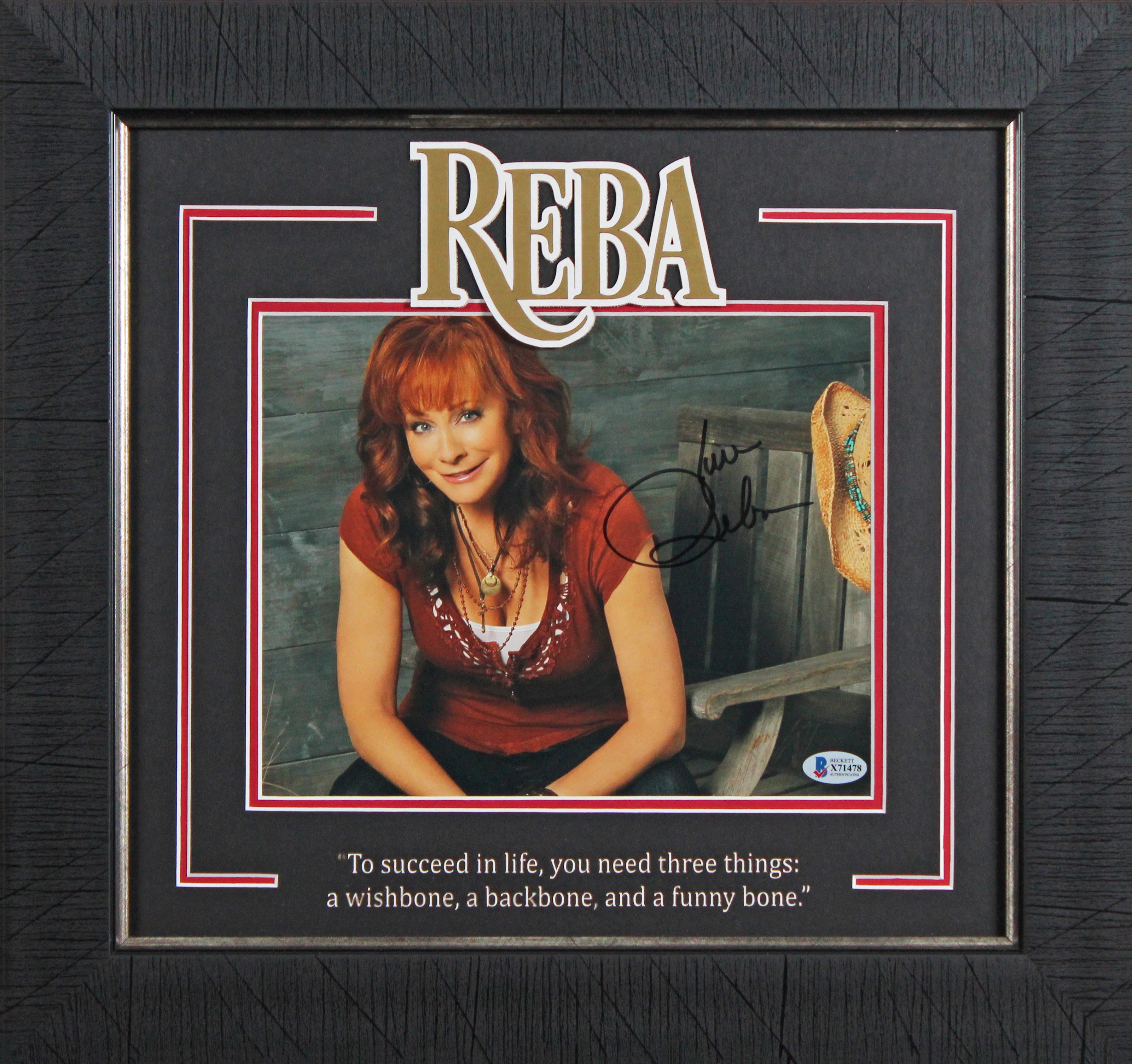 Reba McEntire Authentic Signed 8x10 Framed Photo Autographed BAS #X71478