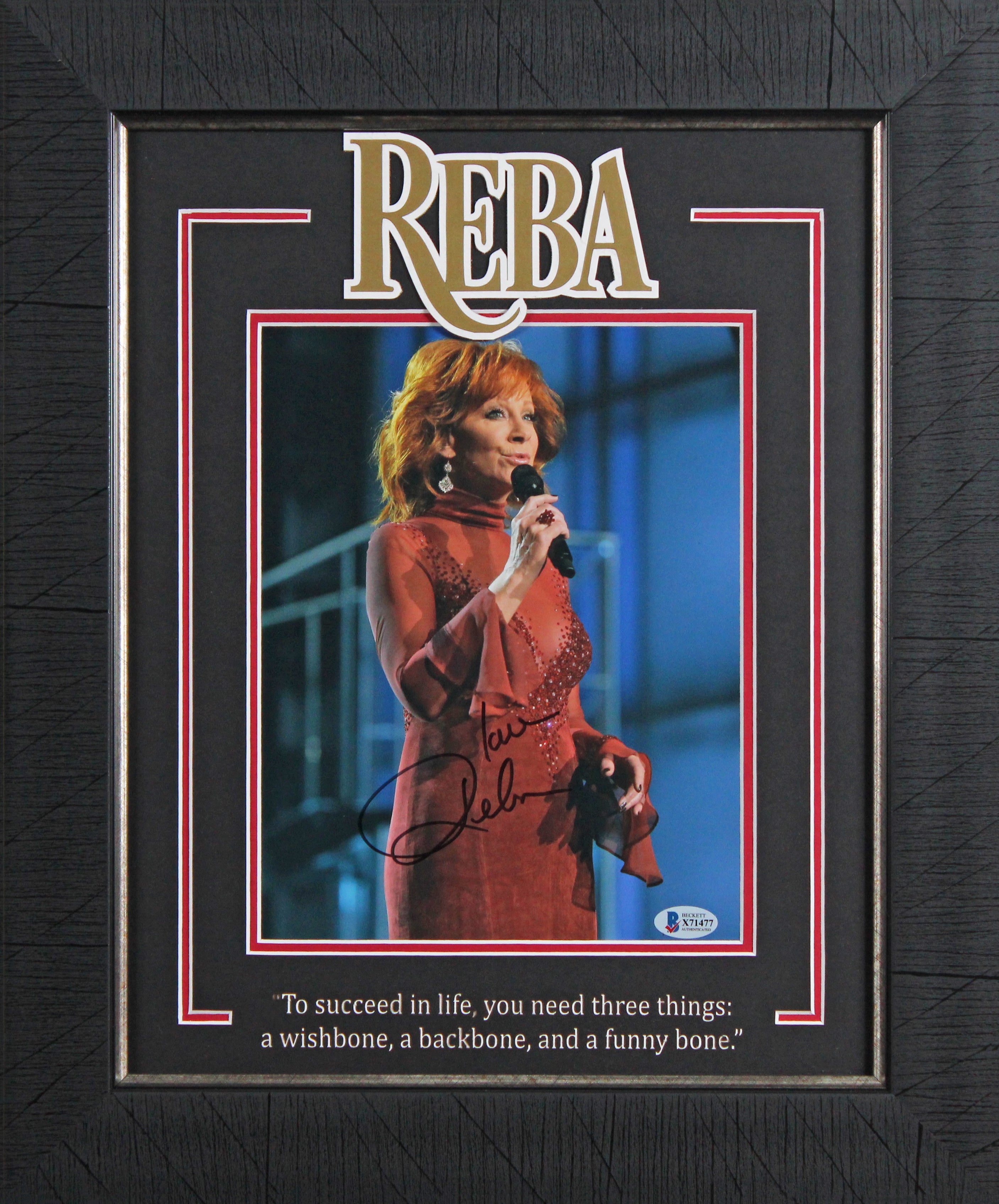 Reba McEntire Authentic Signed 8x10 Framed Photo Autographed BAS #X71477