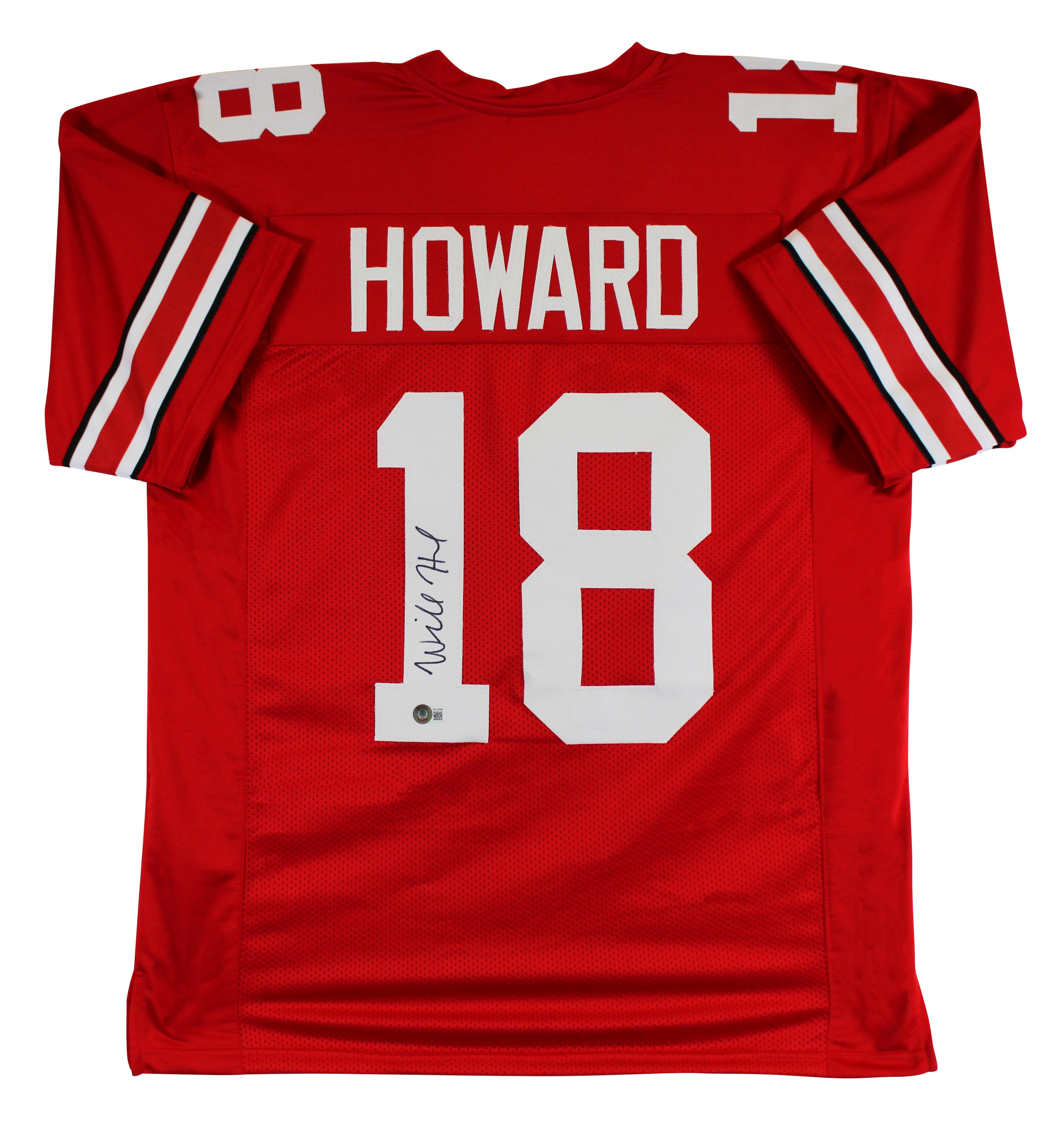 Ohio State Will Howard Authentic Signed Red Pro Style Jersey BAS Witnessed