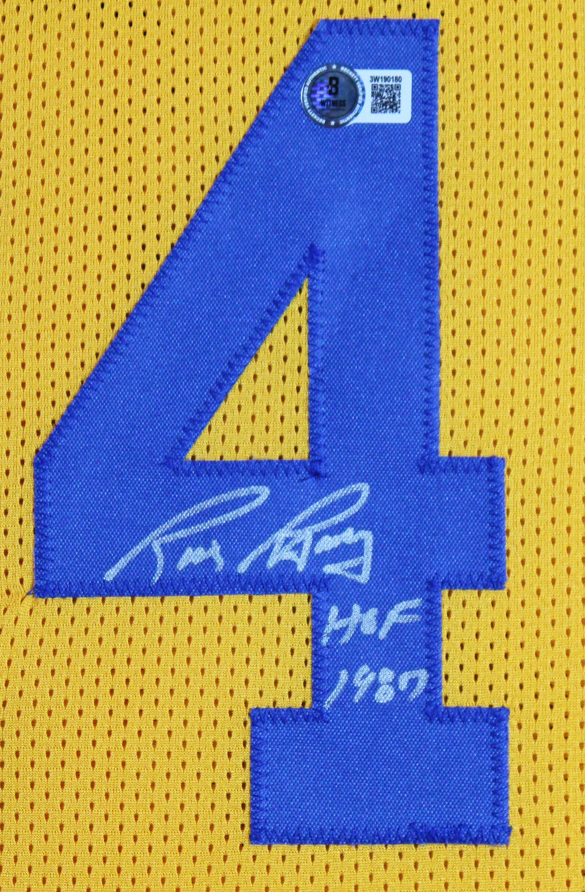 Rick Barry "HOF 1987" Authentic Signed Yellow Pro Style Framed Jersey BAS Wit