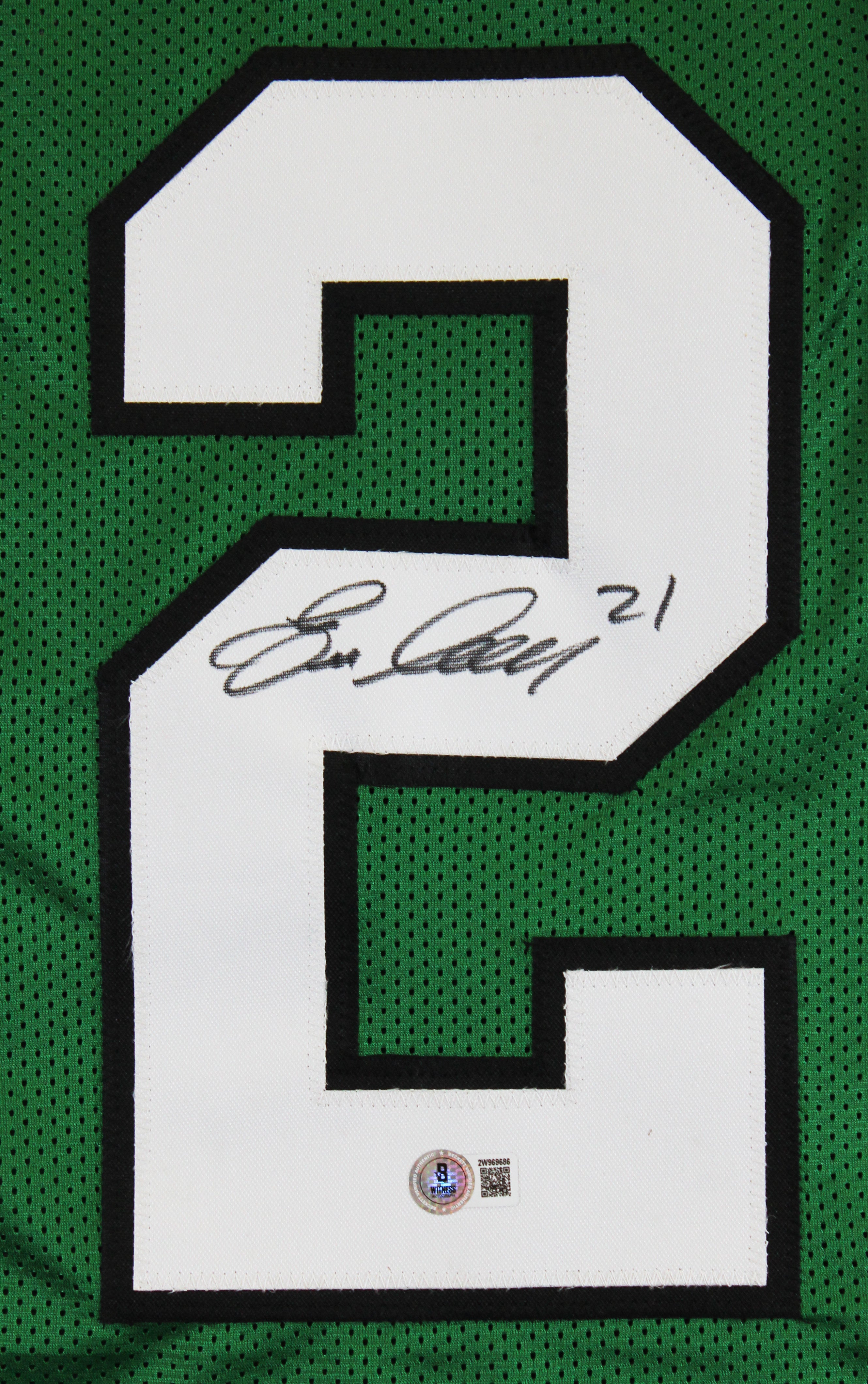 Eric Allen Authentic Signed Green Pro Style Jersey Autographed BAS Witnessed