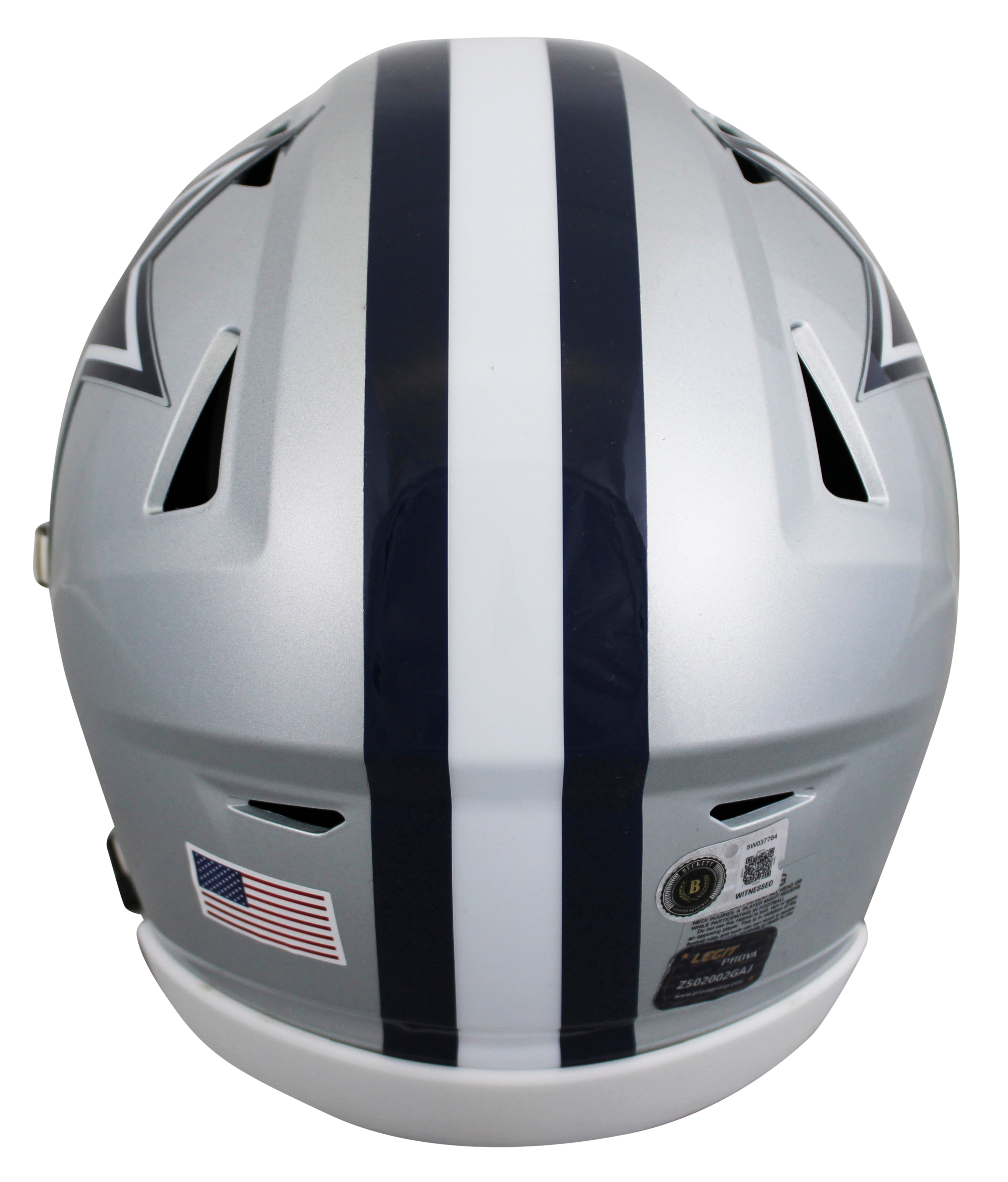 Cowboys Emmitt Smith Signed Flex Midi Replica Mid Size Helmet BAS Witnessed