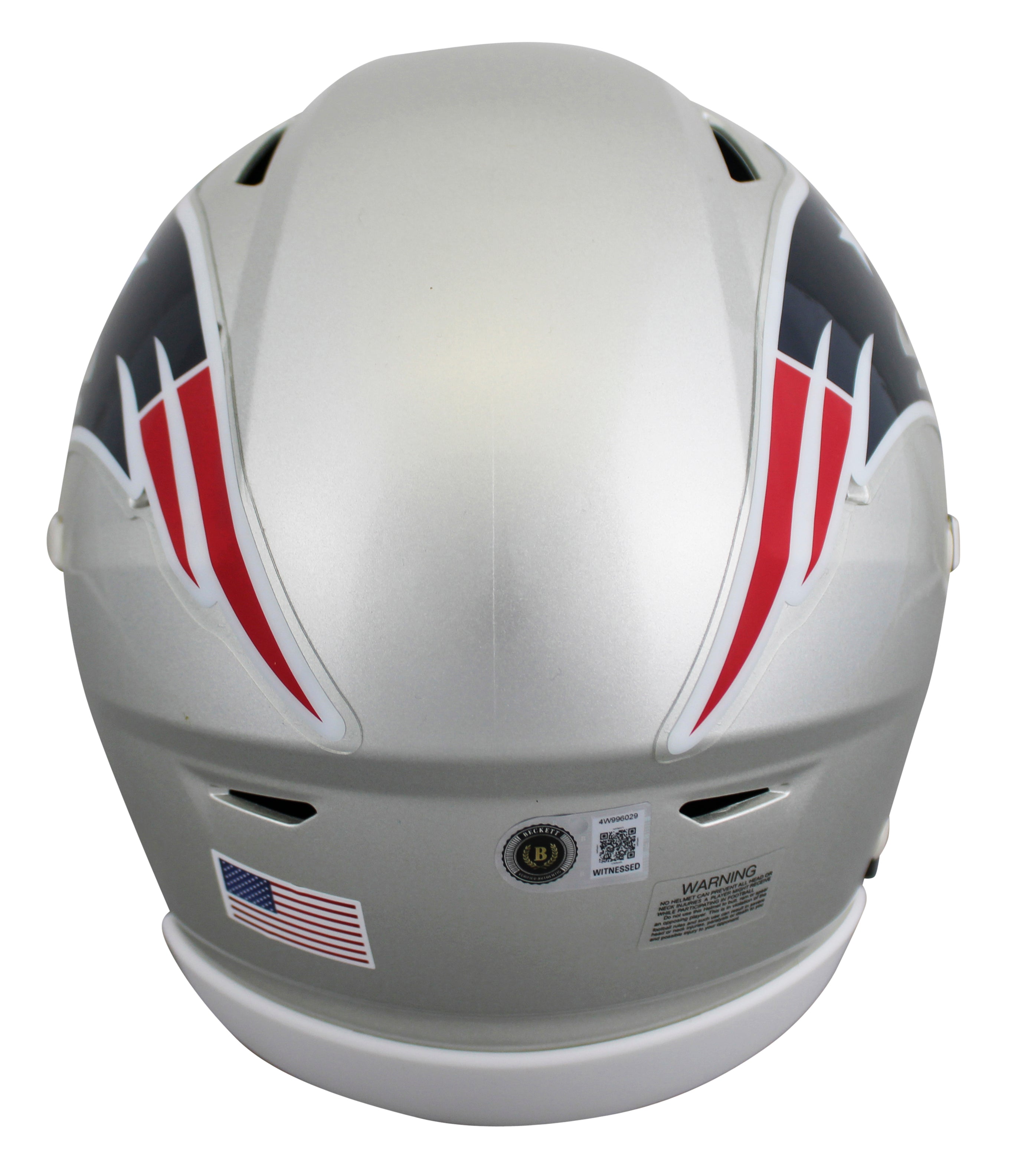 Patriots Rob Gronkowski Signed Flex Midi Replica Mid Size Helmet BAS Witnessed
