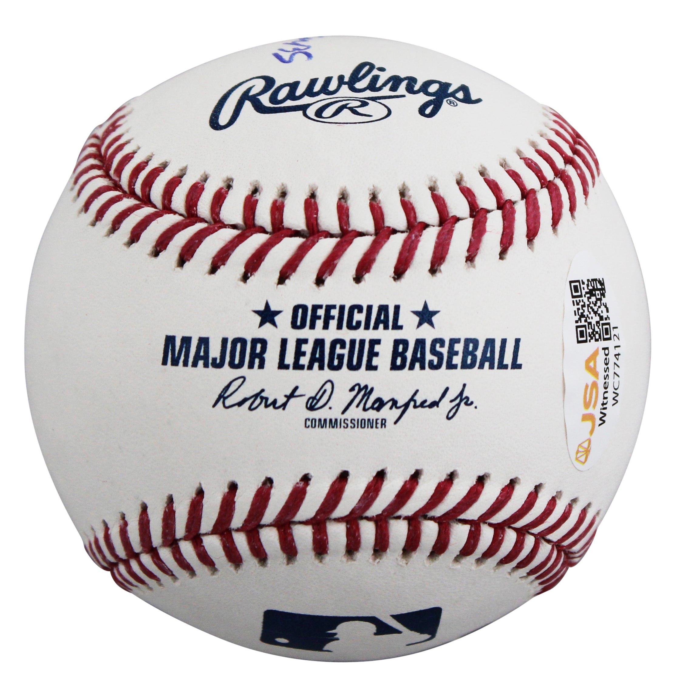 Cubs Sammy Sosa "Go Cubs" Authentic Signed Manfred OML Baseball JSA Witness