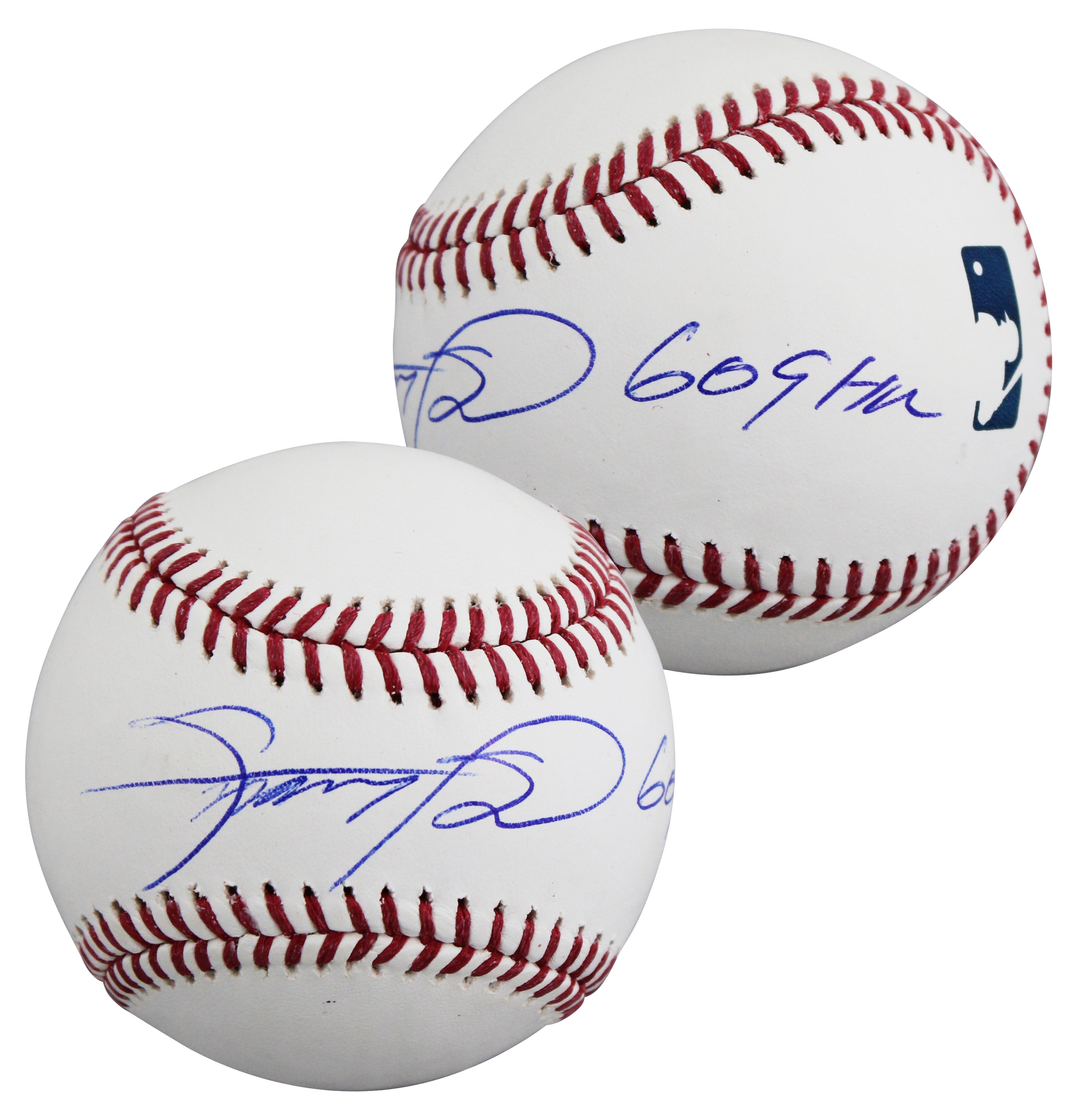 Cubs Sammy Sosa "609 HRS" Signed Manfred OML Baseball W/ Case JSA Witness