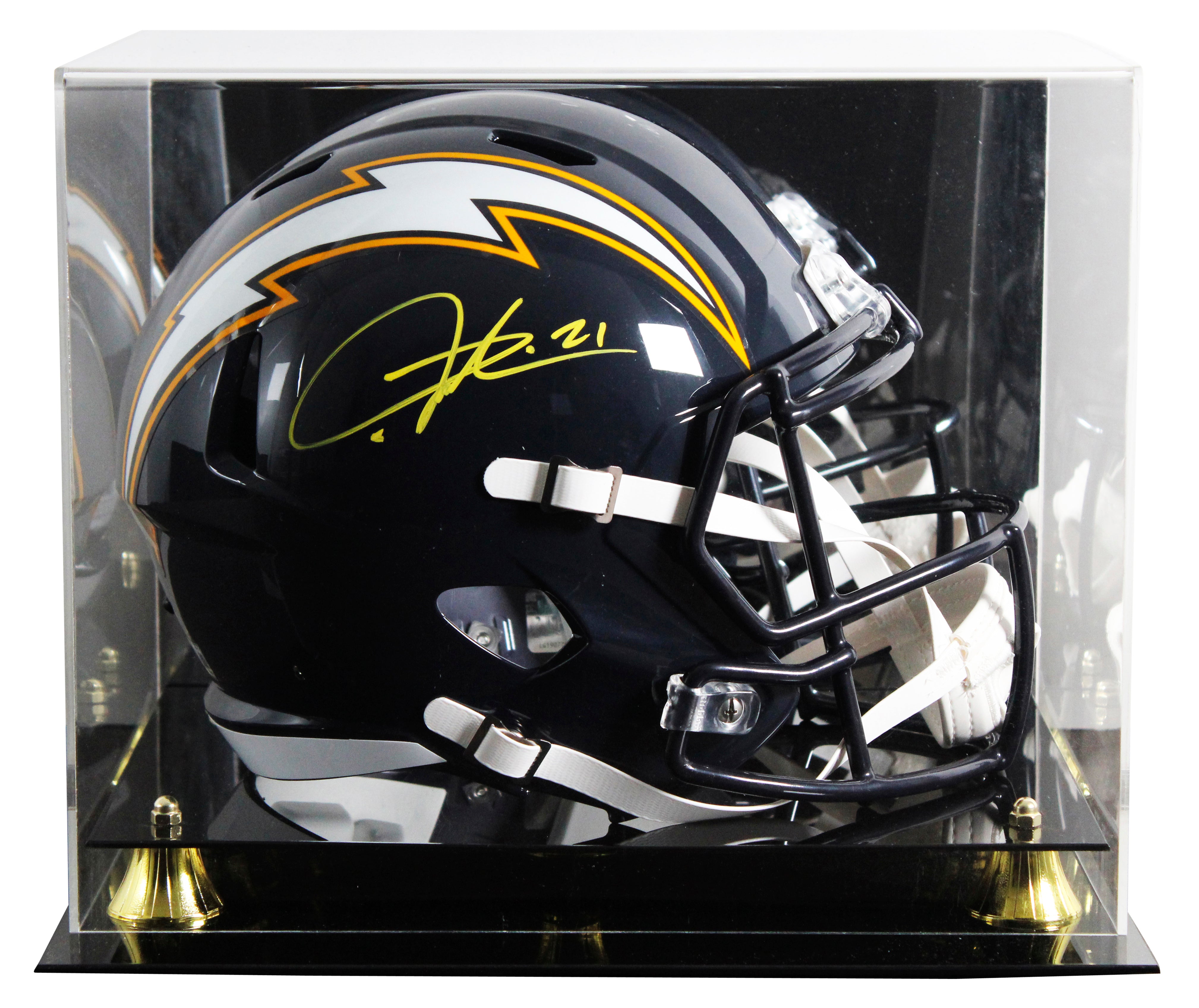Chargers LaDainian Tomlinson Signed 1988-06 TB F/S Speed Rep Helmet W/ Case BAS