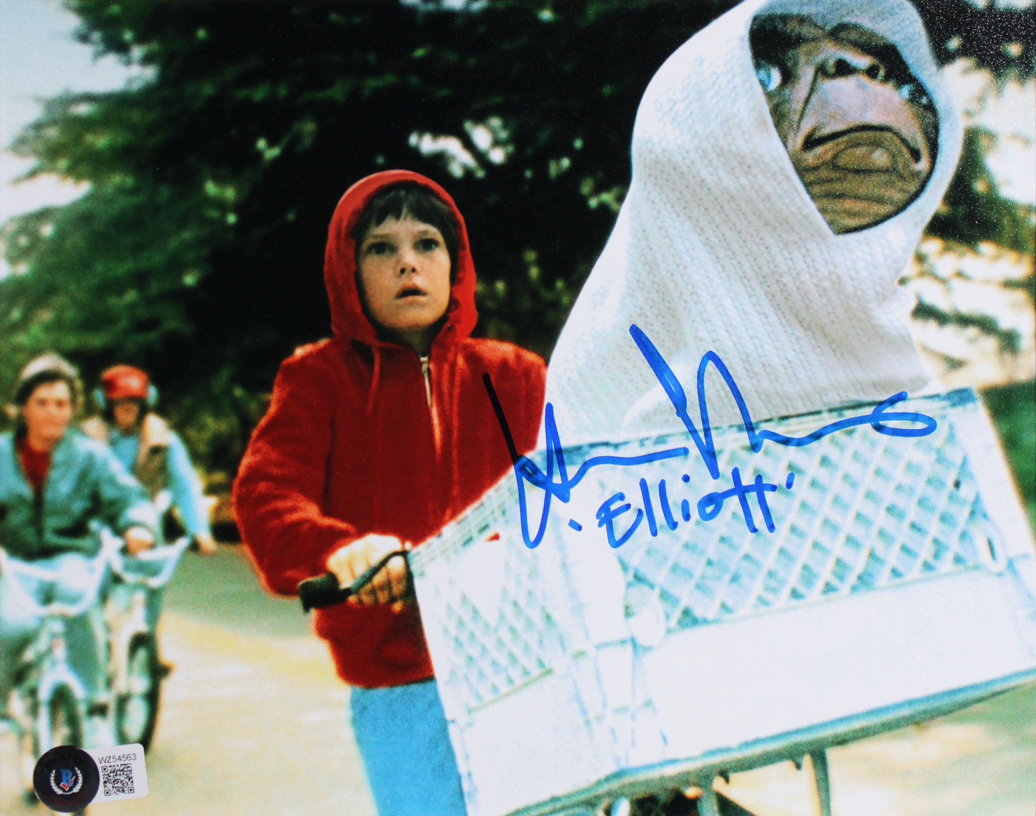 E.T. (4) Spielberg, Barrymore, Thomas & Wallace Signed Framed Display BAS