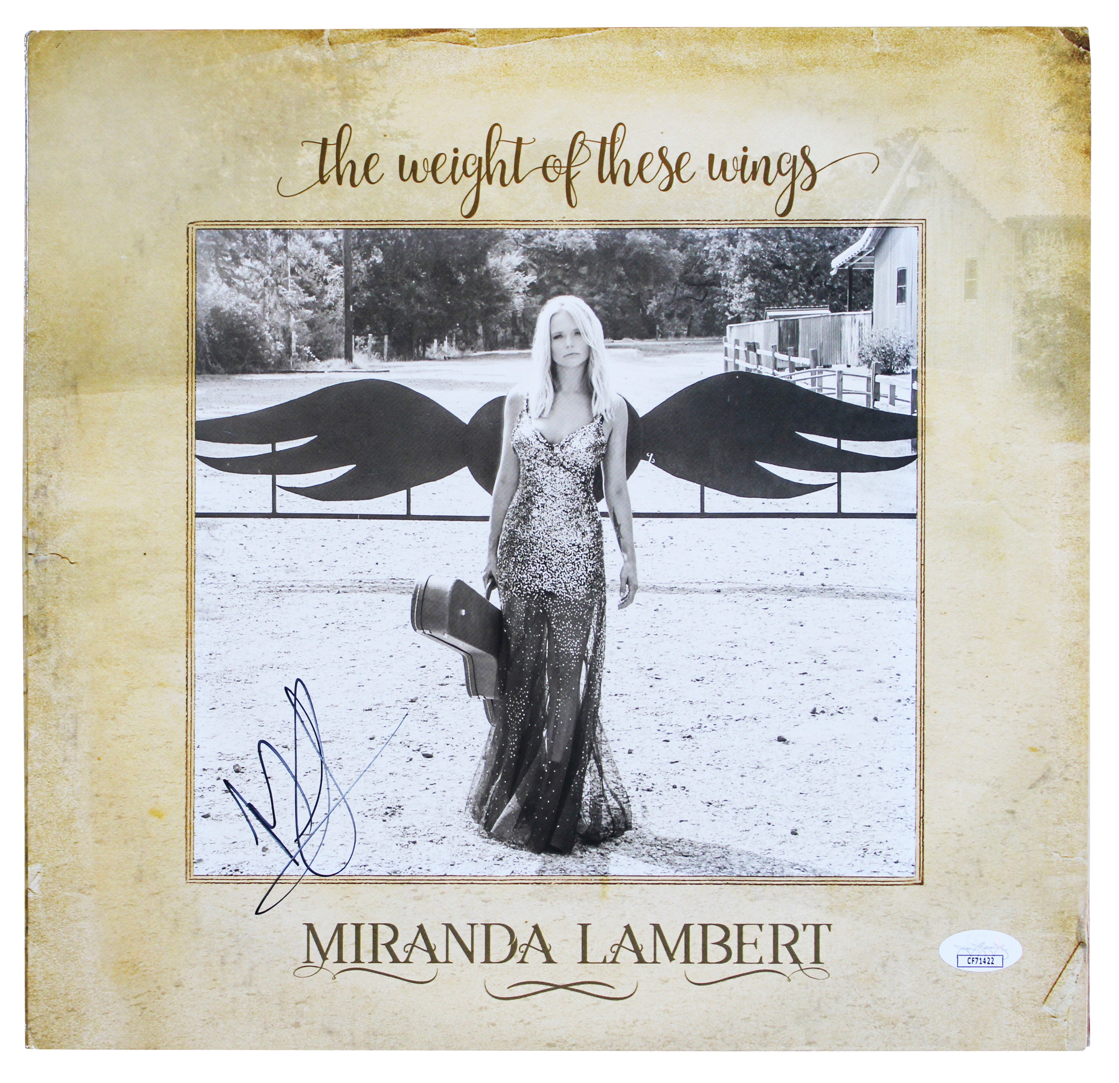 Miranda Lambert Signed The Weight of These Wings Album Cover JSA #CF71422